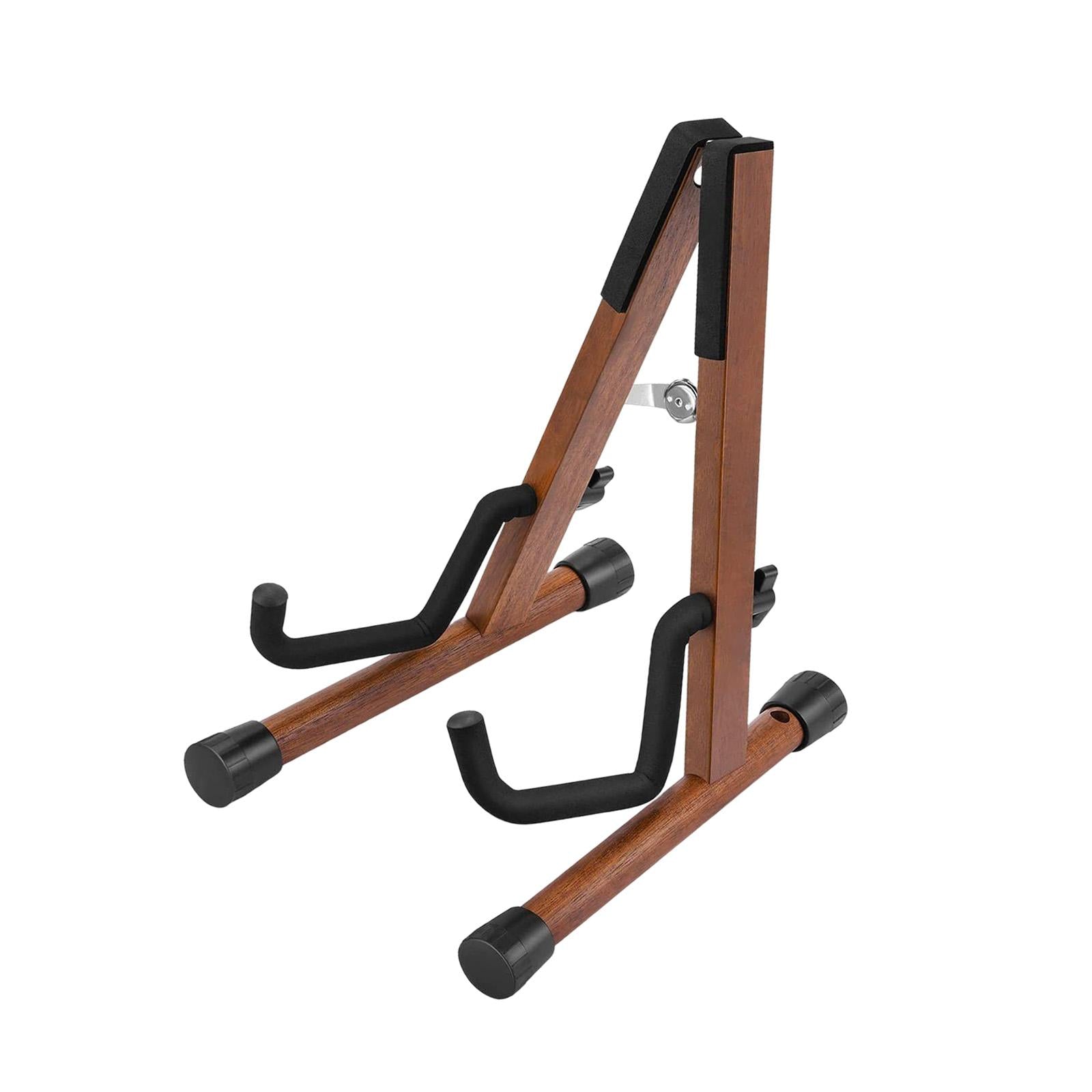 Floor Violin Stand Holder Bass Stand for Bass Musical Instrument Dark Brown