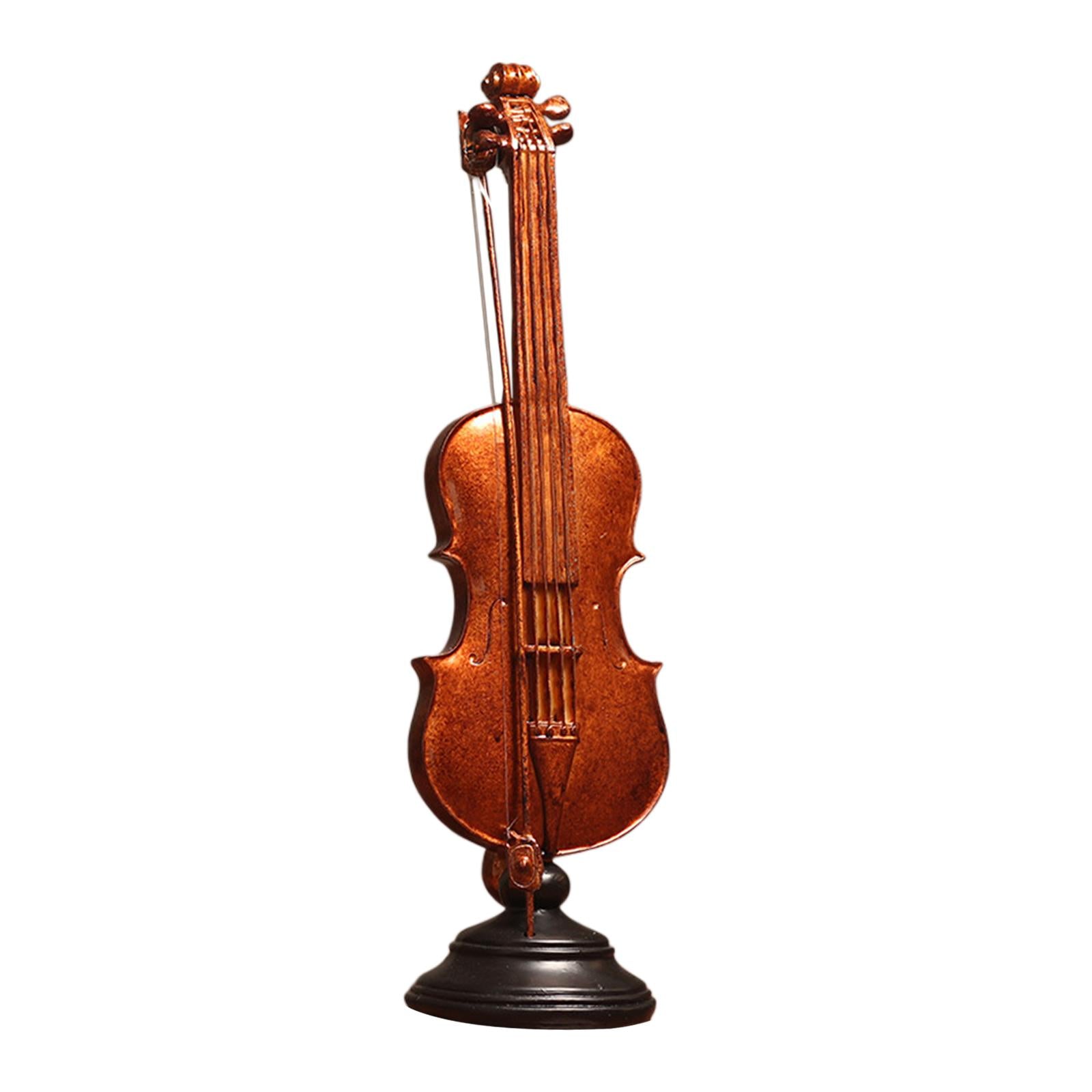 Musical Instrument Figurine with Base Creative Statue Cabinet Ornaments