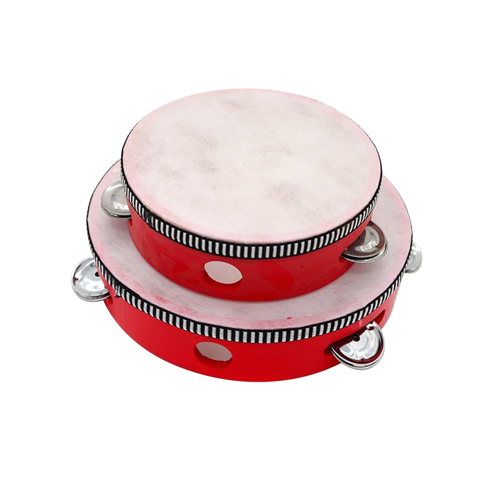 Wooden Hand Held Drum Kids Musical Toys Percussion Hand Drum for Family 4inch