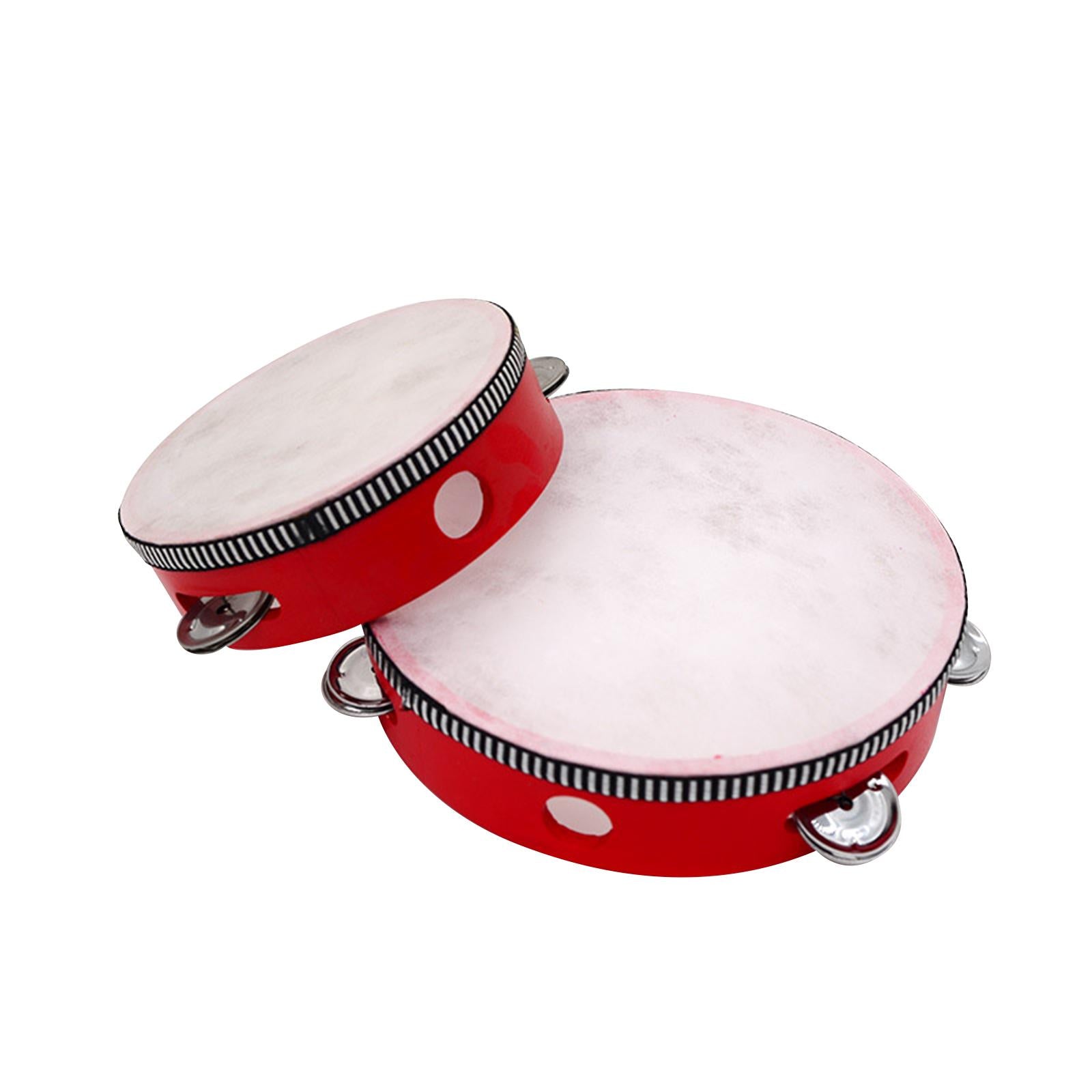 Wooden Hand Held Drum Kids Musical Toys Percussion Hand Drum for Family 6inch