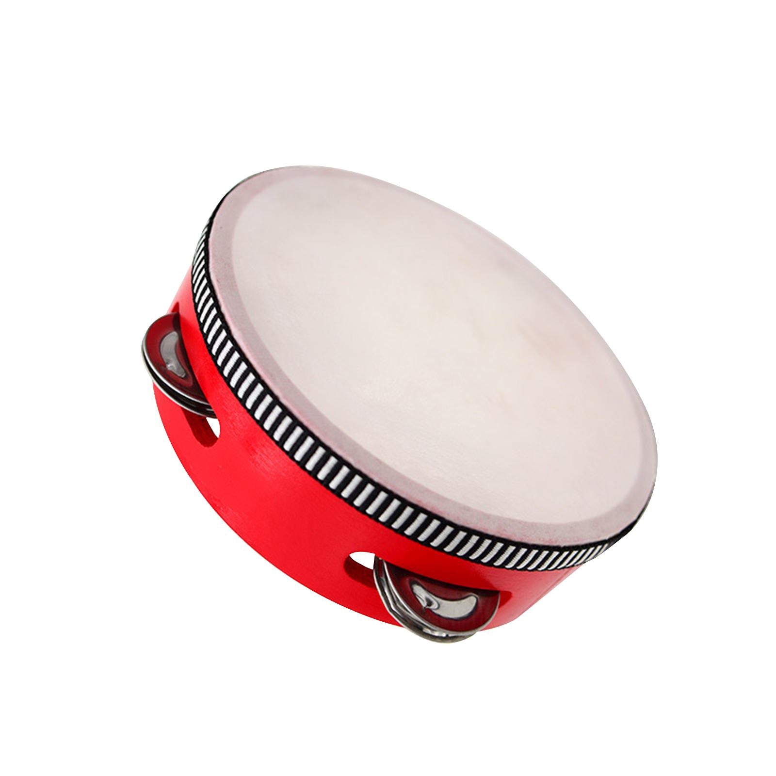 Wooden Hand Held Drum Kids Musical Toys Percussion Hand Drum for Family 6inch