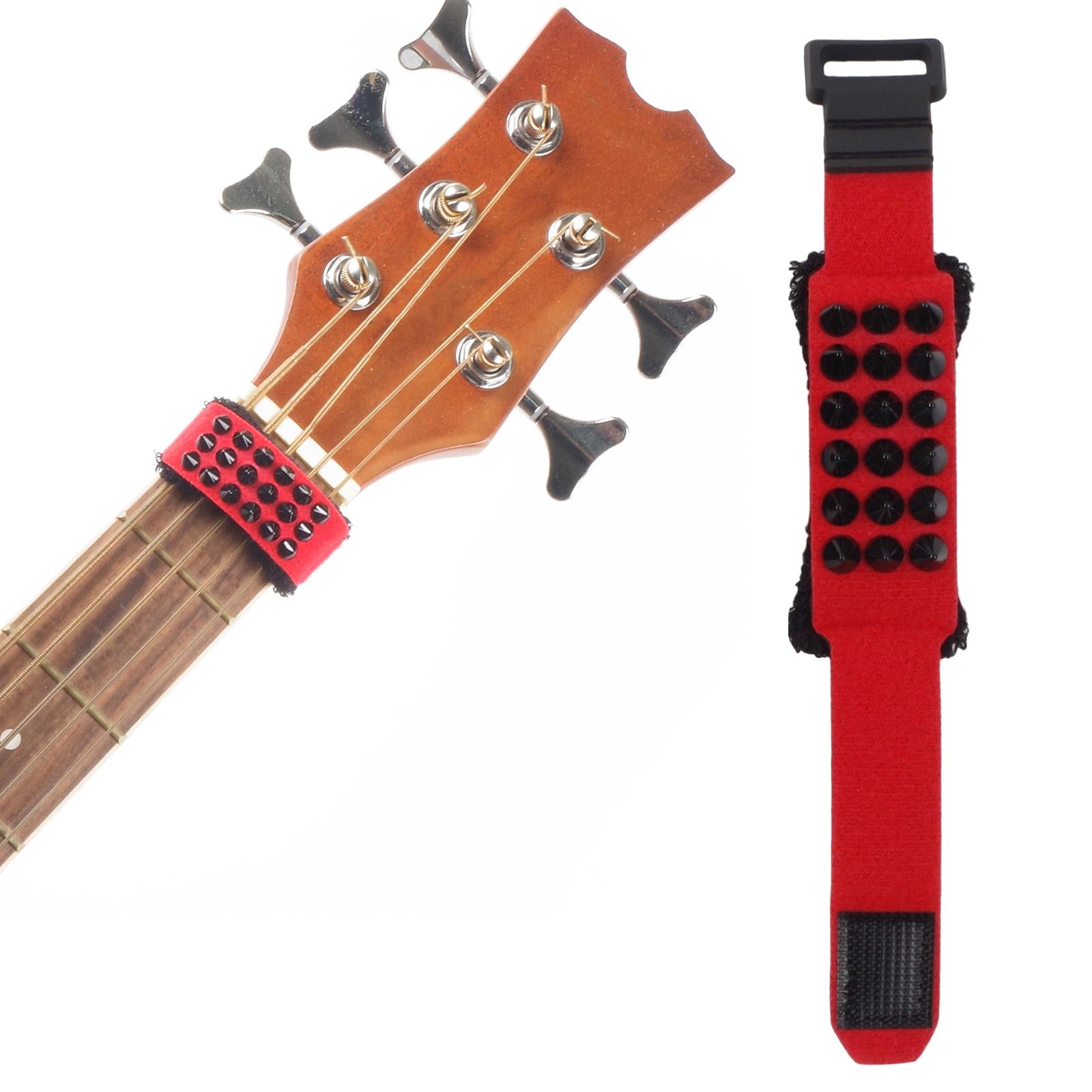 Universal Guitar String Mute Dampener noise reducers Guitar Fret Strings Mute red and s