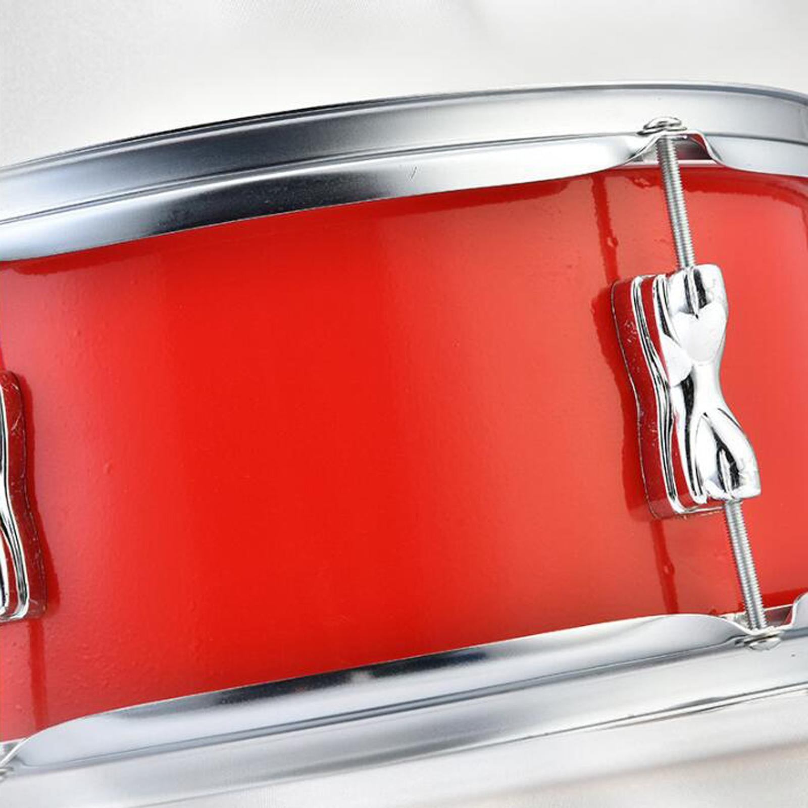 11inch Snare Drum with Gloves Percussion Instrument for Kids Girls Beginners Red