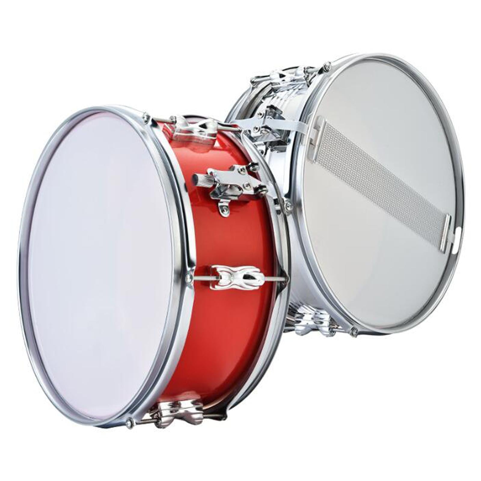 11inch Snare Drum with Gloves Percussion Instrument for Kids Girls Beginners Red