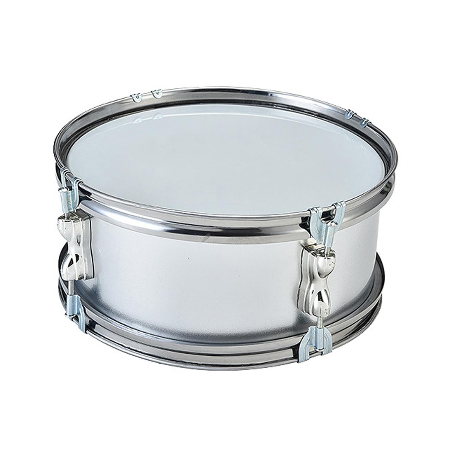 11inch Snare Drum with Gloves Percussion Instrument for Kids Girls Beginners Argent