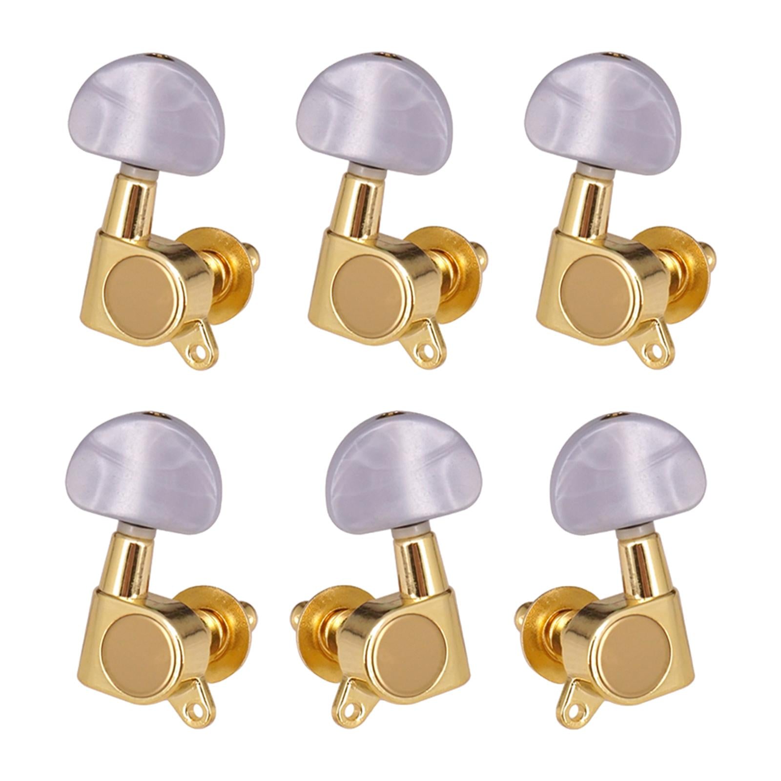 6 Pieces Locking Guitar String Tuning Pegs for Electric Folk Guitars Guitars 2L 4R Aureate 