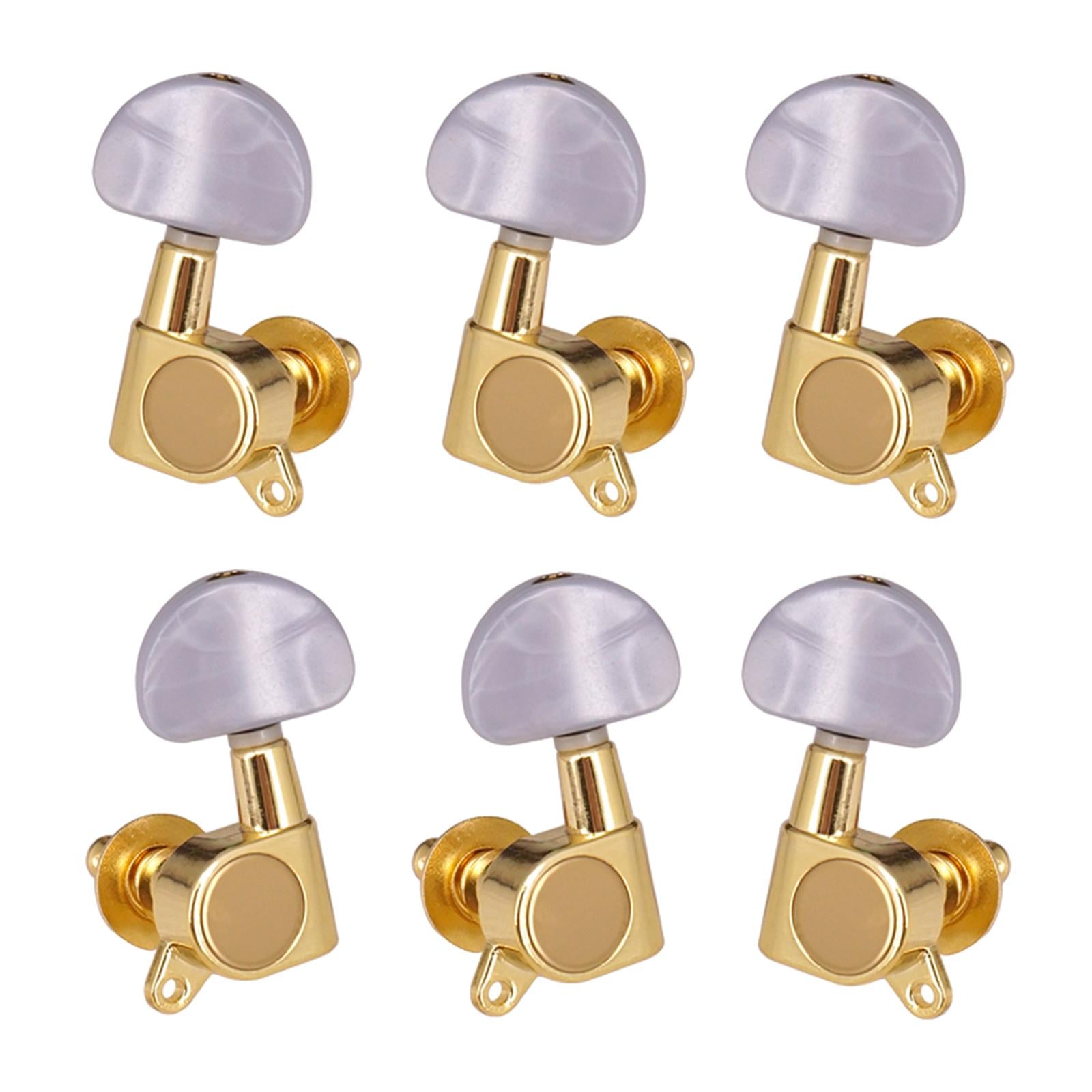 6 Pieces Locking Guitar String Tuning Pegs for Electric Folk Guitars Guitars 2L 4R Aureate 