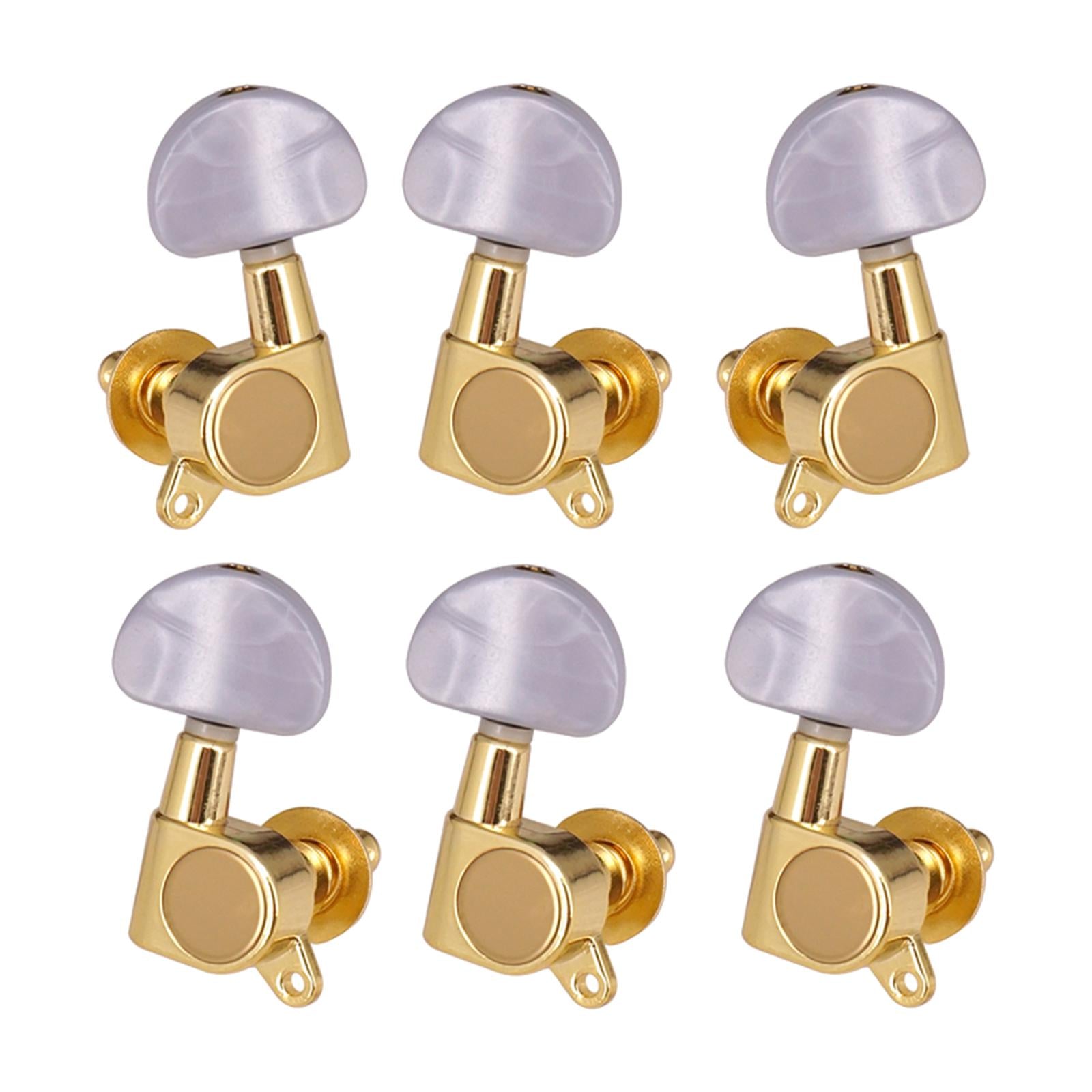 6 Pieces Locking Guitar String Tuning Pegs for Electric Folk Guitars Guitars 2L 4R Aureate 