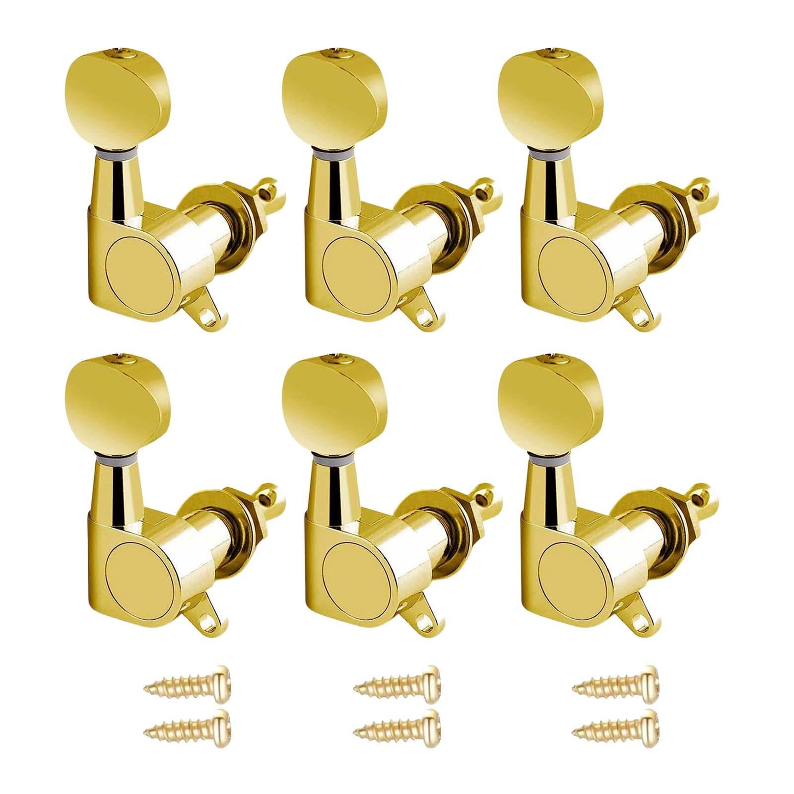 6x Guitar Tuning Pegs Sealed String Pegs for Classic Guitars Electric Guitar Aureate 6R