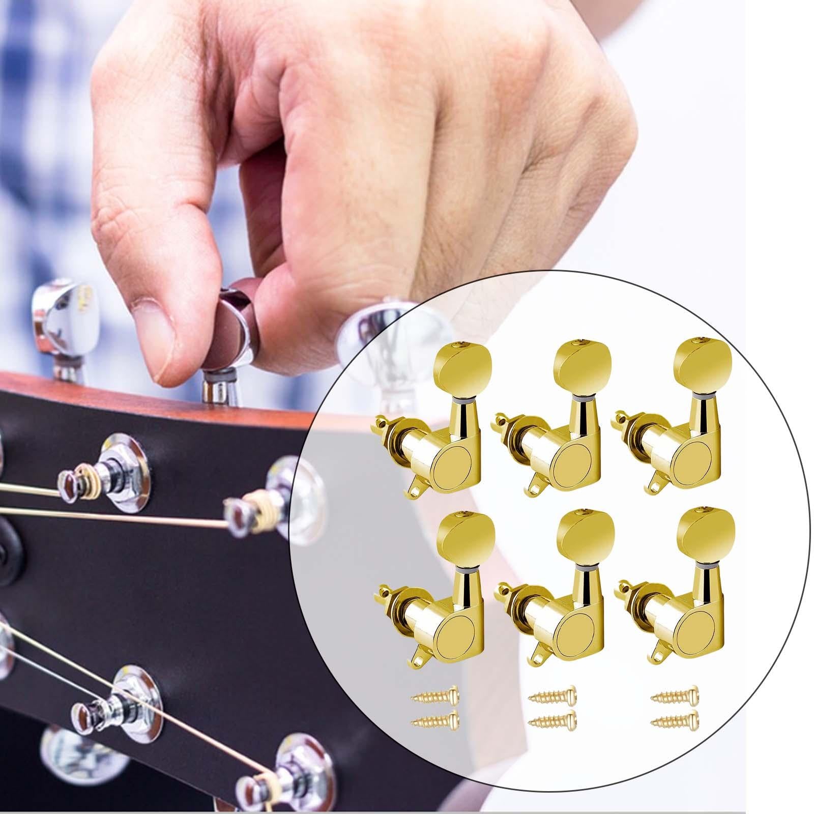 6x Guitar Tuning Pegs Sealed String Pegs for Classic Guitars Electric Guitar Aureate 6L