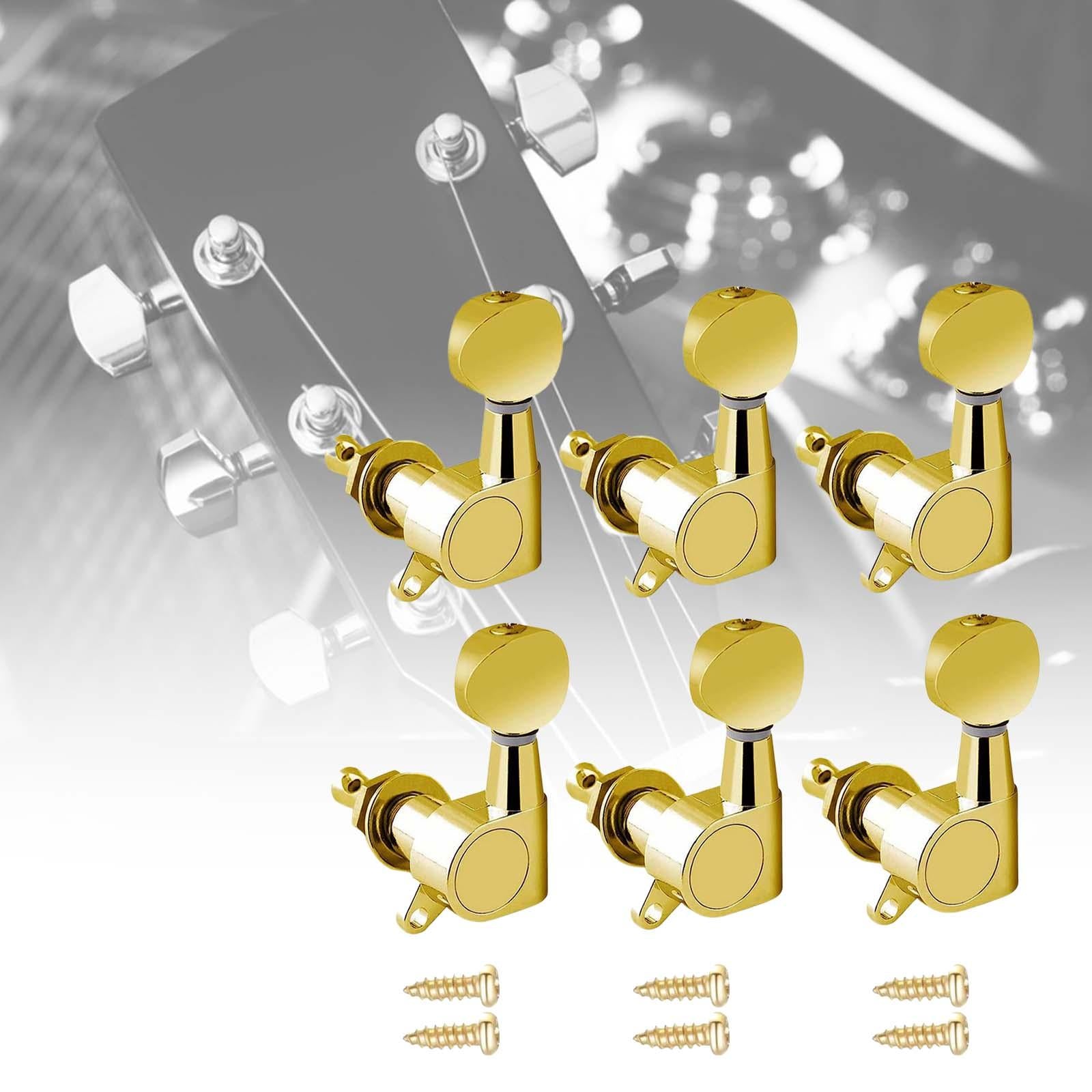 6x Guitar Tuning Pegs Sealed String Pegs for Classic Guitars Electric Guitar Aureate 6L