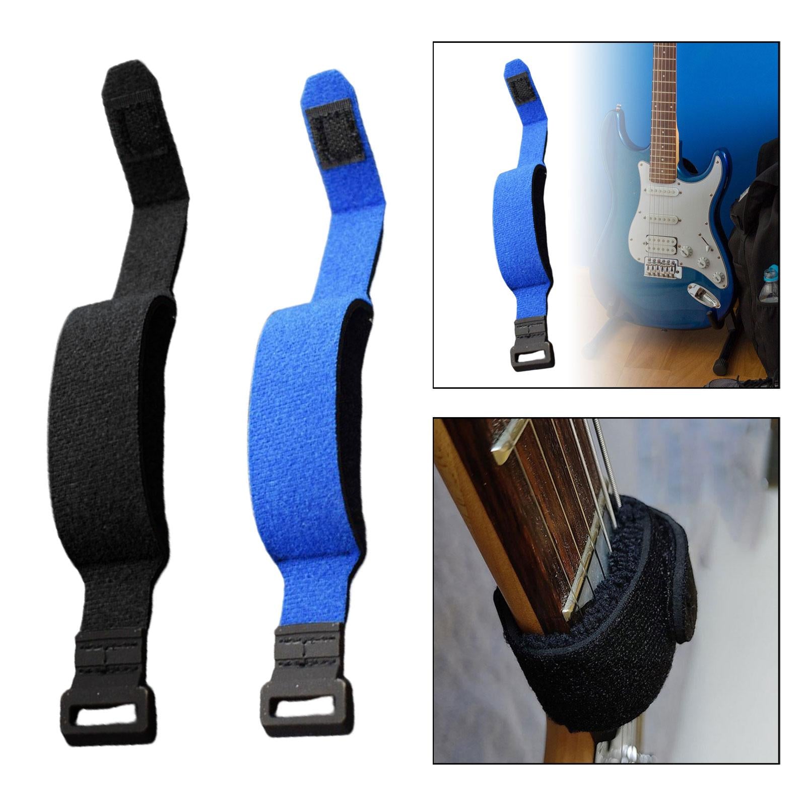 Guitar Fingerboard Wrap String Mute Strap Practice Guitar String Mute Damper Blue