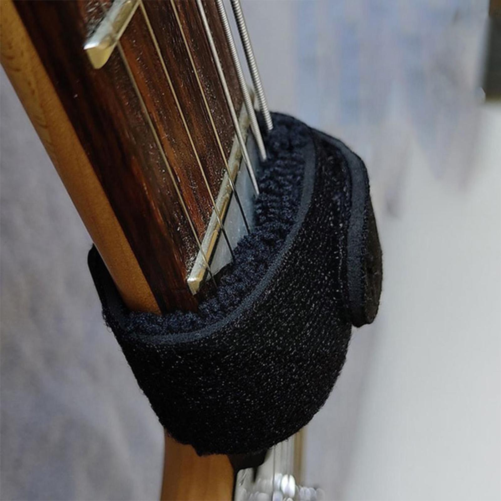 Guitar Fingerboard Wrap String Mute Strap Practice Guitar String Mute Damper Black