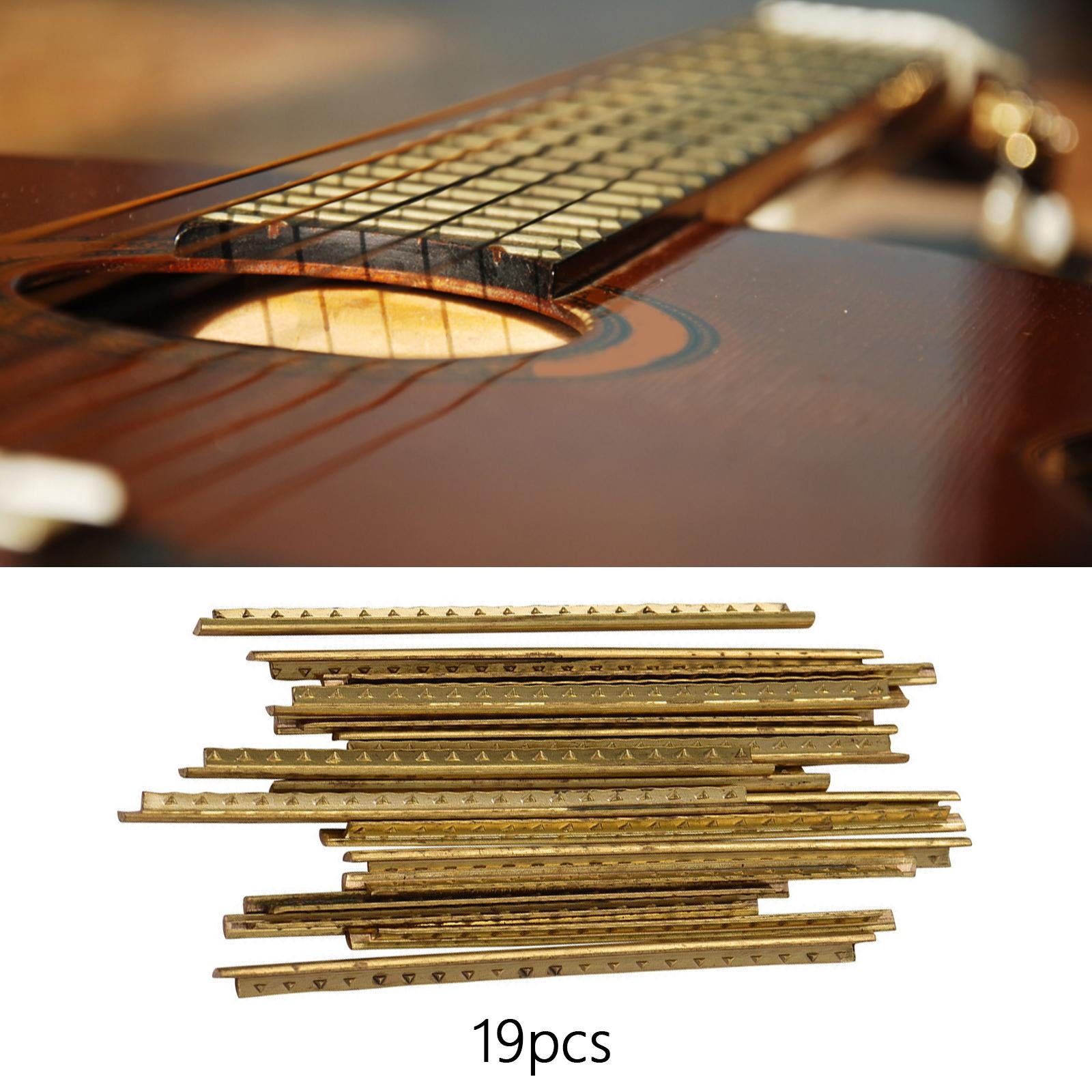 20Pcs Guitar Fret Wires Brass Fret Wire for Classical Guitar Electric Guitar 19 Frets