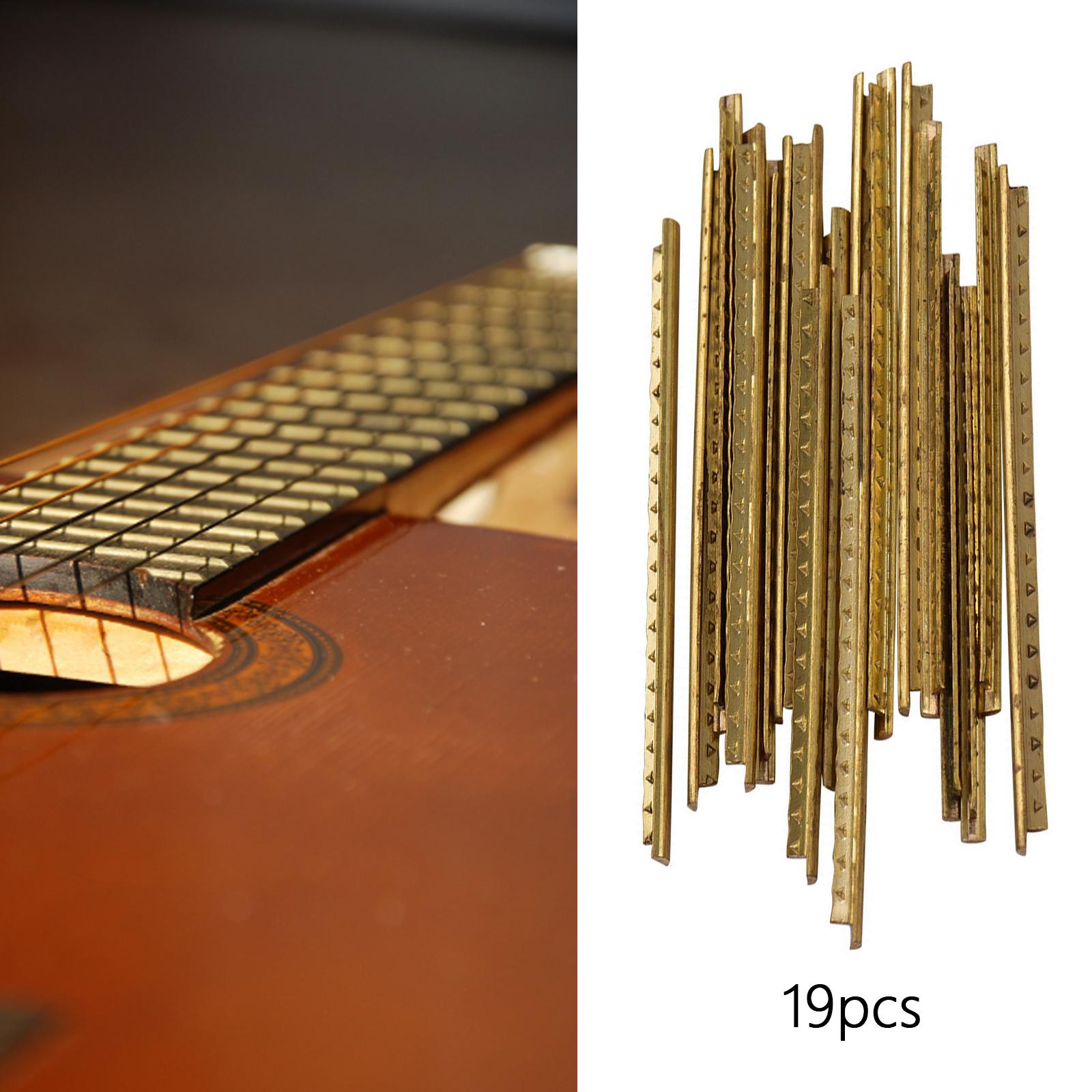 20Pcs Guitar Fret Wires Brass Fret Wire for Classical Guitar Electric Guitar 19 Frets