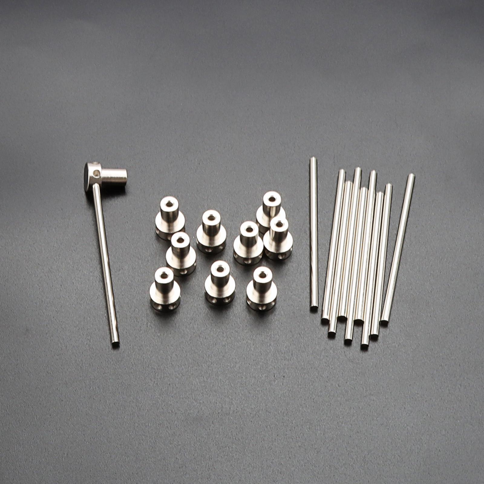 10 Set Guitar Spoke Wheel Truss Rod Nut Steel Bar Luthier Hand Tools Repair