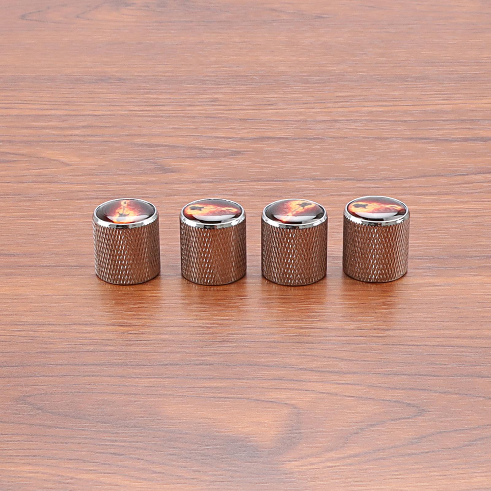 4x Metal Durable Timbre Top Hat Style Knobs Volume Knobs Speed Control Knobs