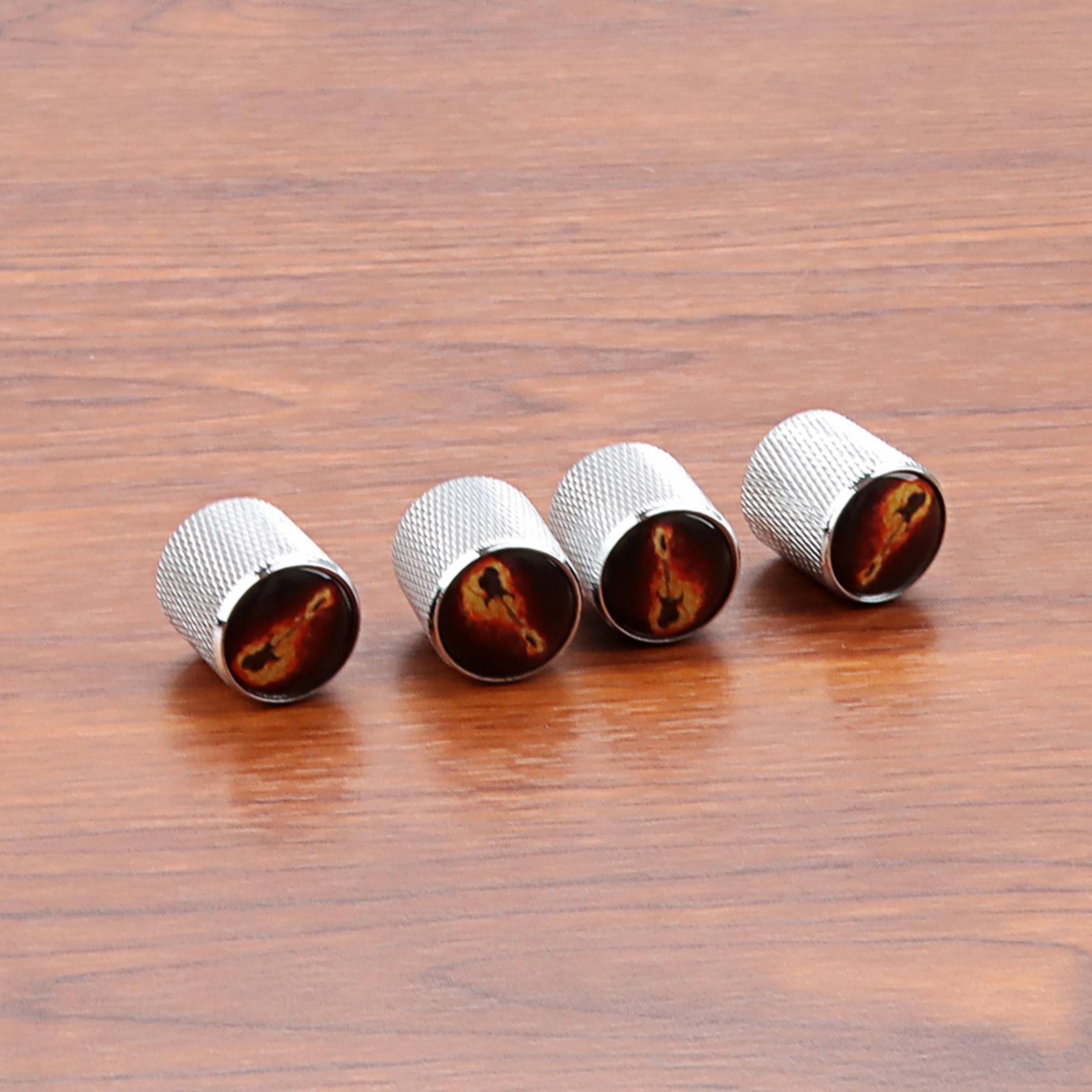 4x Metal Durable Timbre Top Hat Style Knobs Volume Knobs Speed Control Knobs