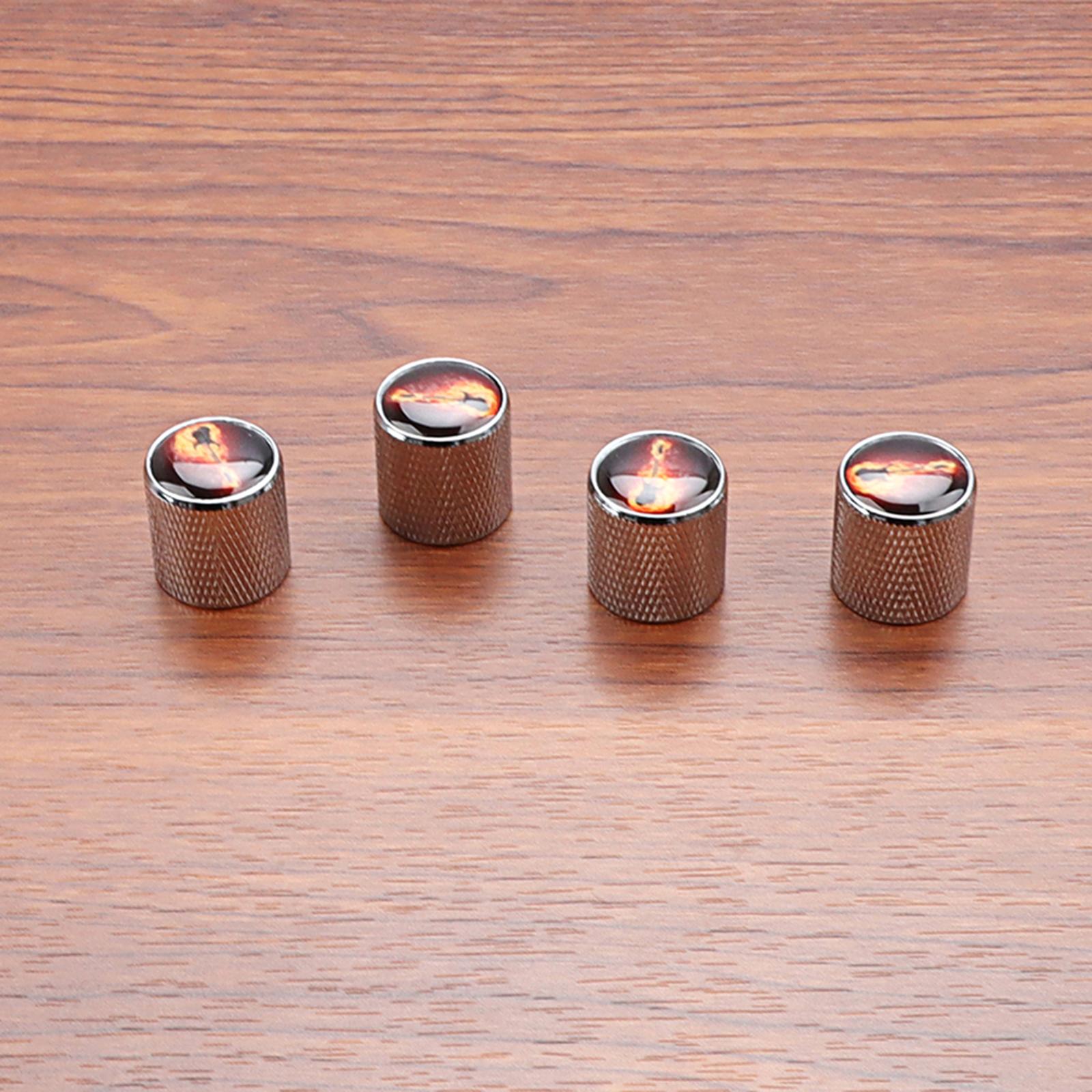 4x Metal Durable Timbre Top Hat Style Knobs Volume Knobs Speed Control Knobs