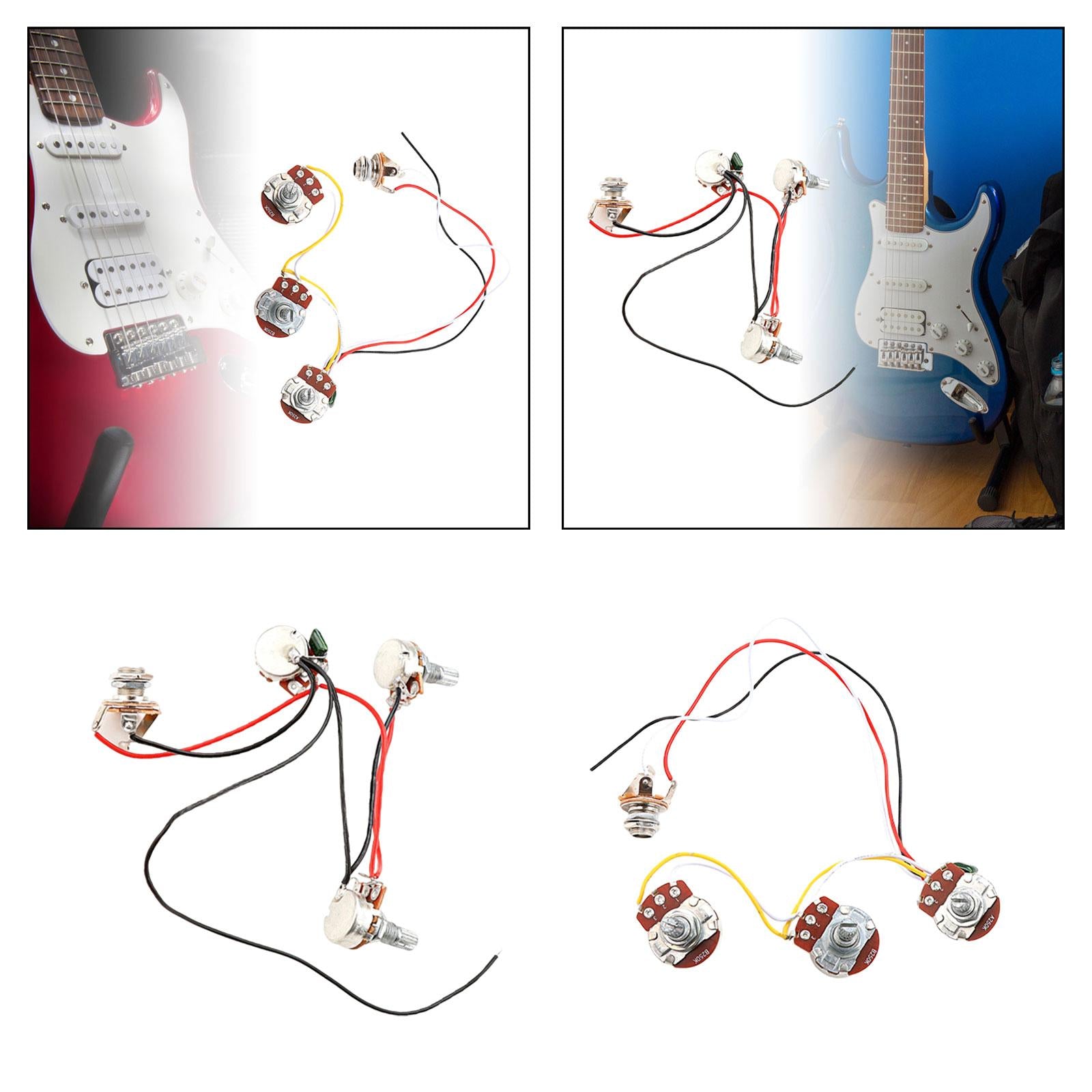 Guitar Wiring Harness Set Stable for Musical Instrument Electric Guitar Bass A