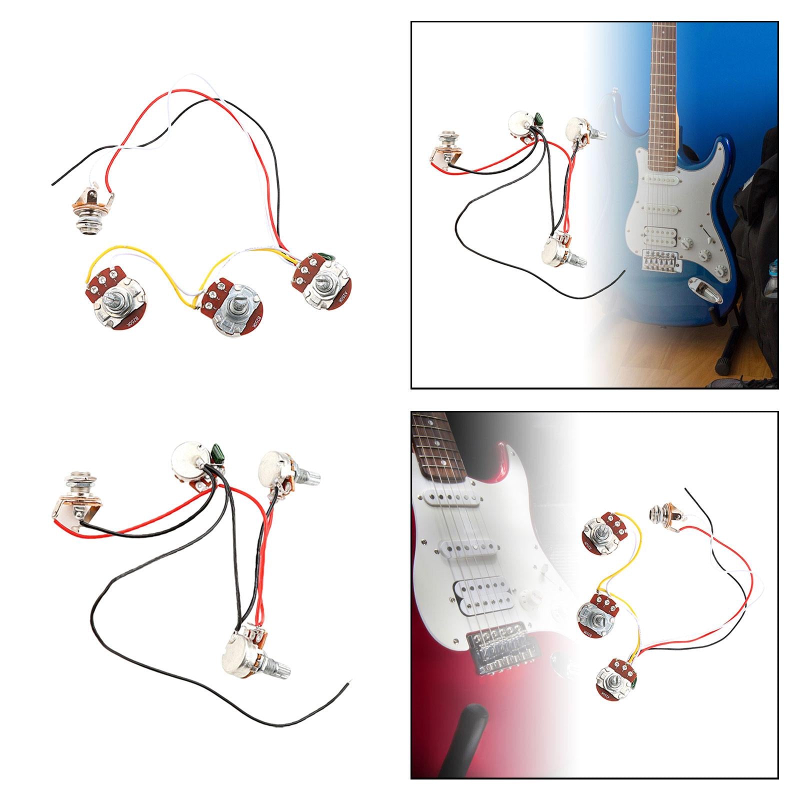 Guitar Wiring Harness Set Stable for Musical Instrument Electric Guitar Bass A