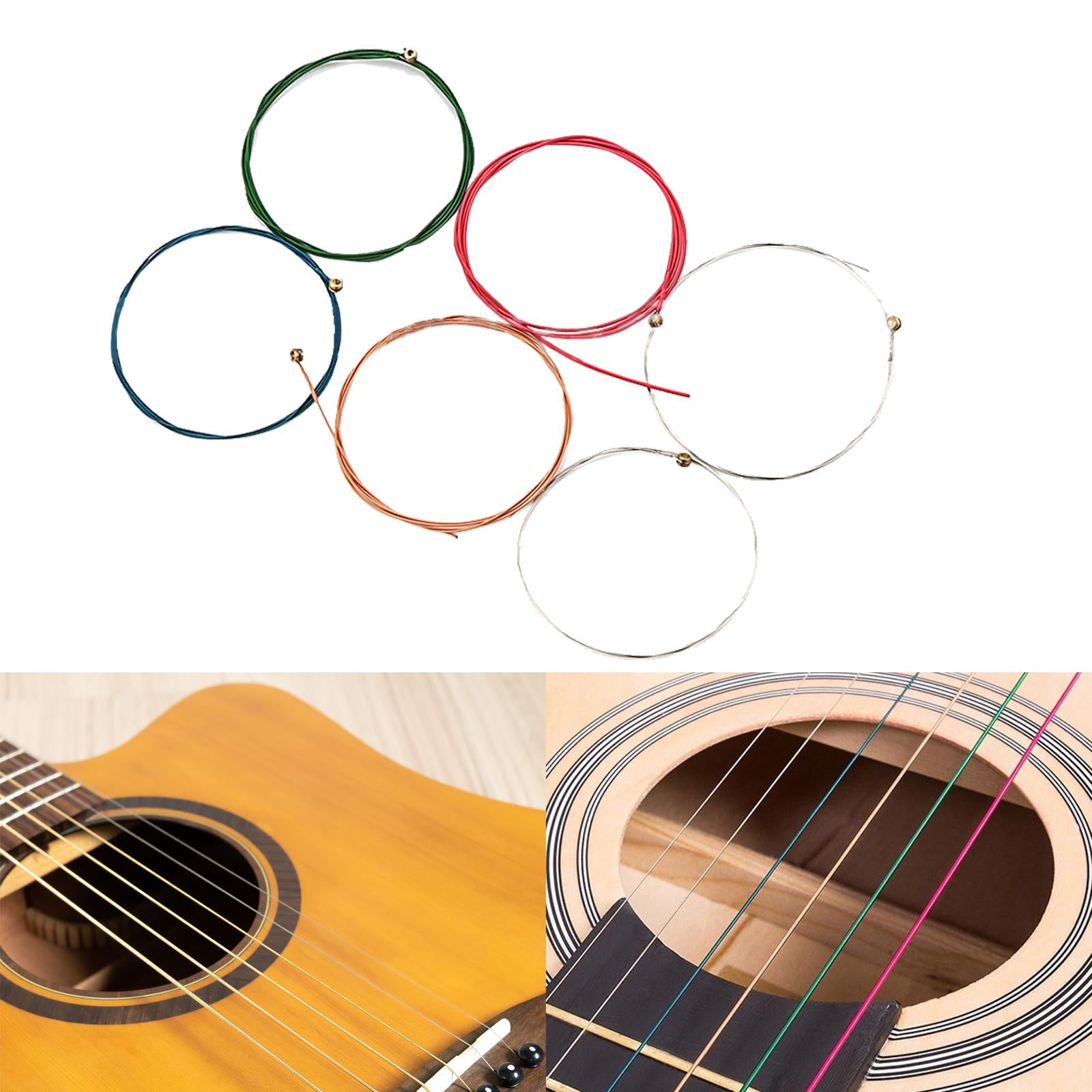 6Pcs Guitar Strings Durable for Classic Folk Electric Guitar Acoustic Guitar