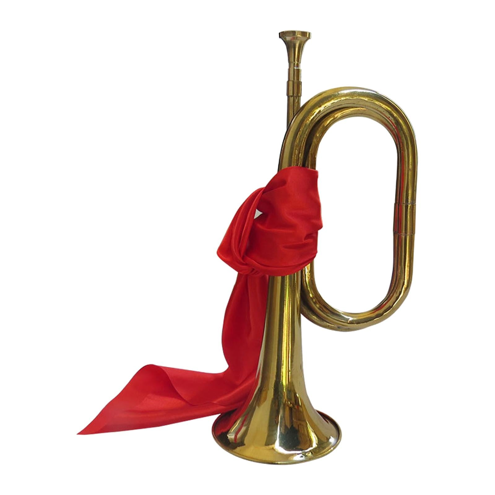 Standard Trumpet with Red Cloth Blowing Bugle for Beginners Show Performance