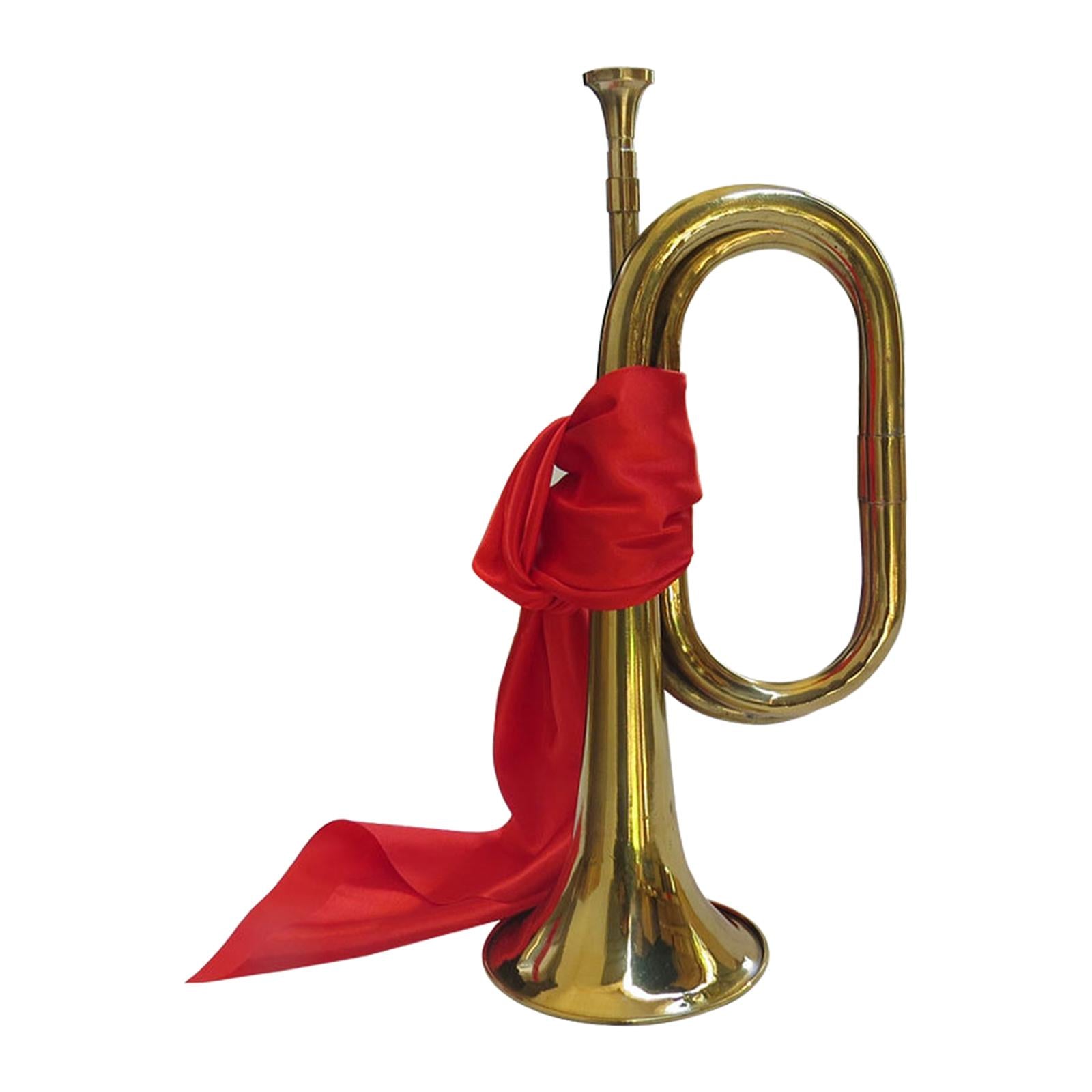 Standard Trumpet with Red Cloth Blowing Bugle for Beginners Show Performance