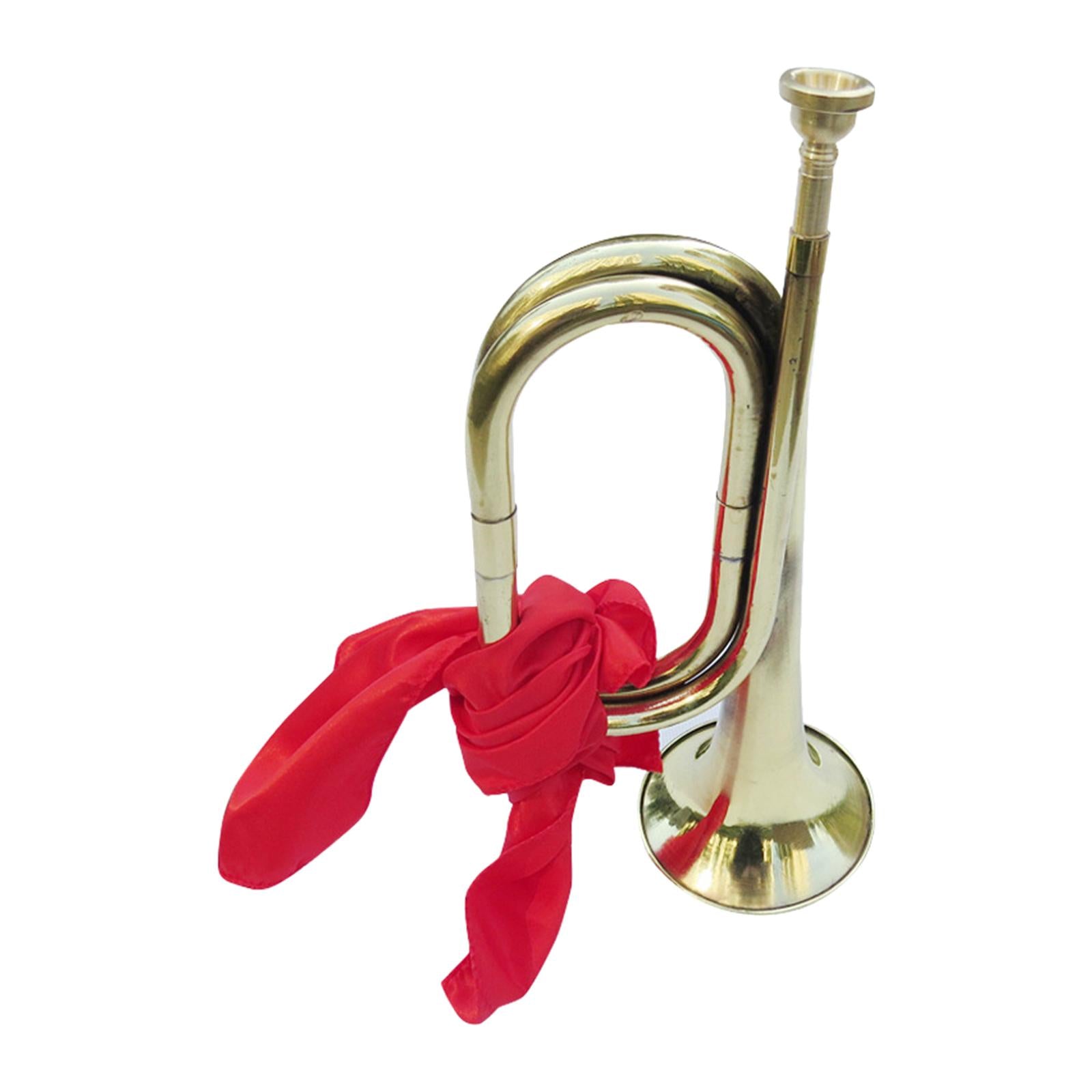 Standard Trumpet with Red Cloth Blowing Bugle for Beginners Show Performance