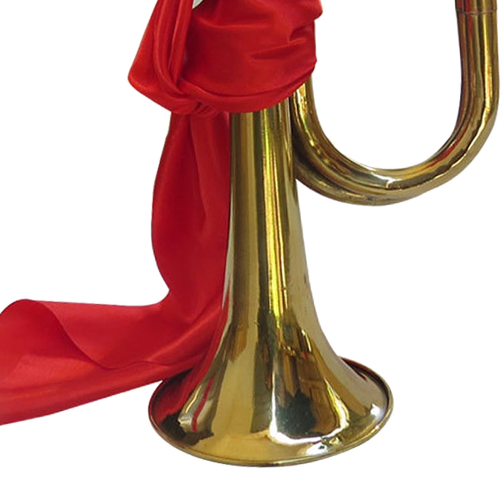 Standard Trumpet with Red Cloth Blowing Bugle for Beginners Show Performance