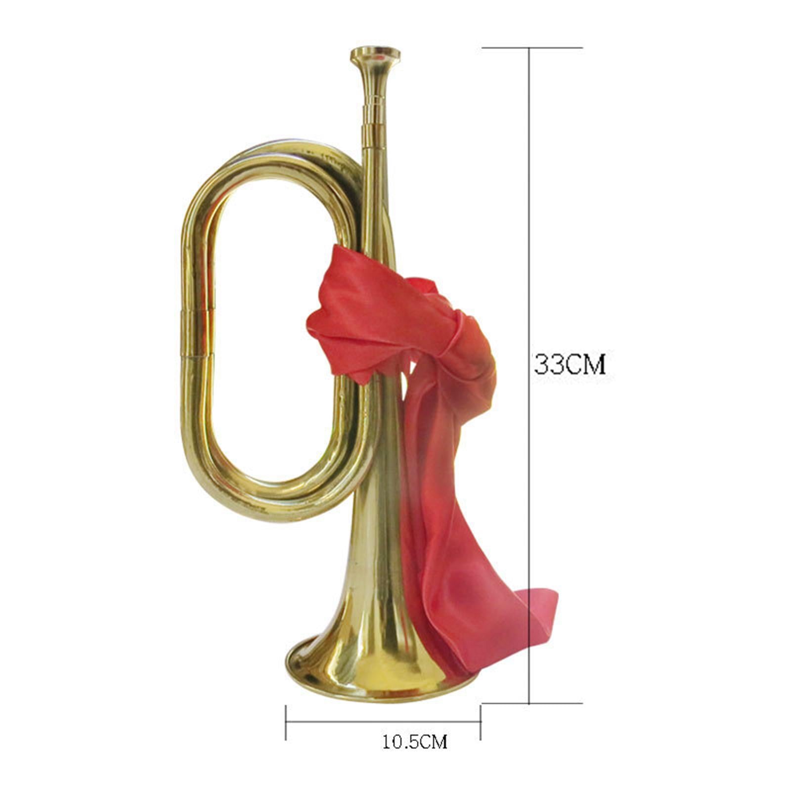 Standard Trumpet with Red Cloth Blowing Bugle for Beginners Show Performance