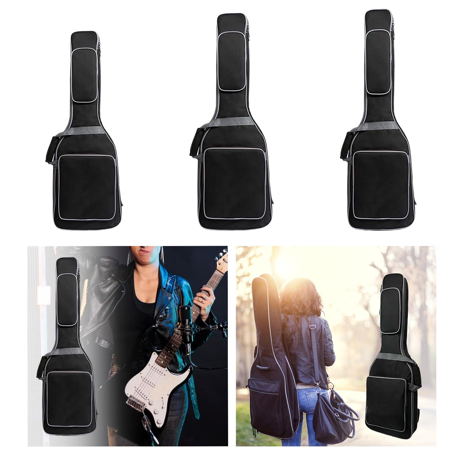 Electric Bass Guitar Bag Portable Guitar Gig Bag for Cables Capo Music files  93cmx32cm