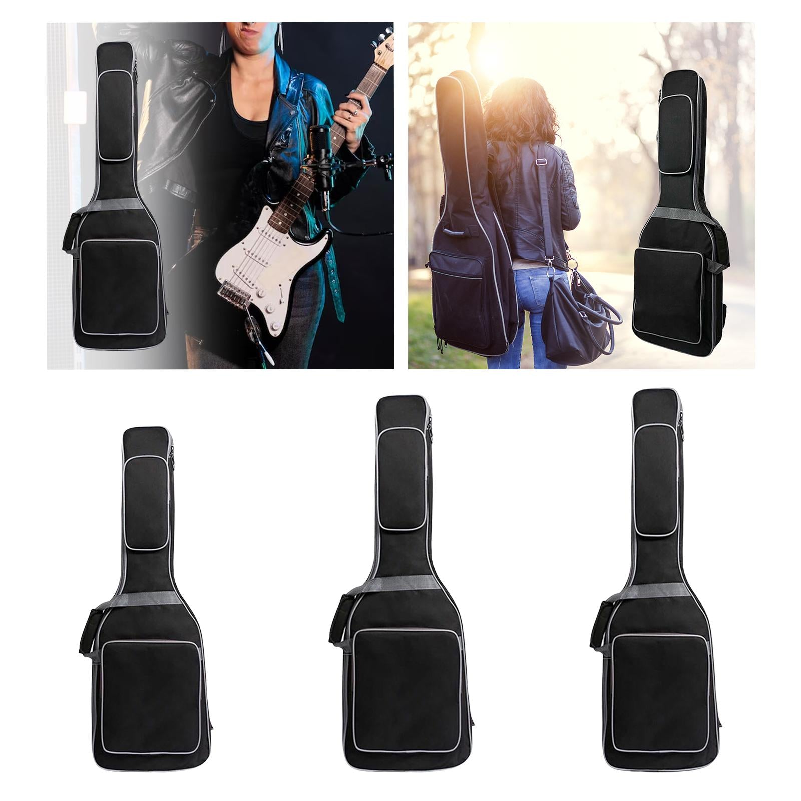 Electric Bass Guitar Bag Portable Guitar Gig Bag for Cables Capo Music files  93cmx32cm