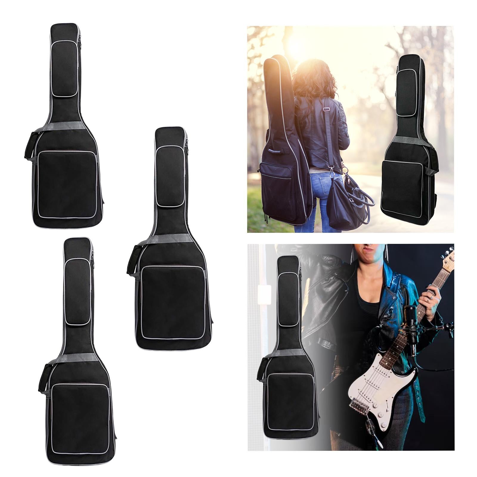 Electric Bass Guitar Bag Portable Guitar Gig Bag for Cables Capo Music files  93cmx32cm