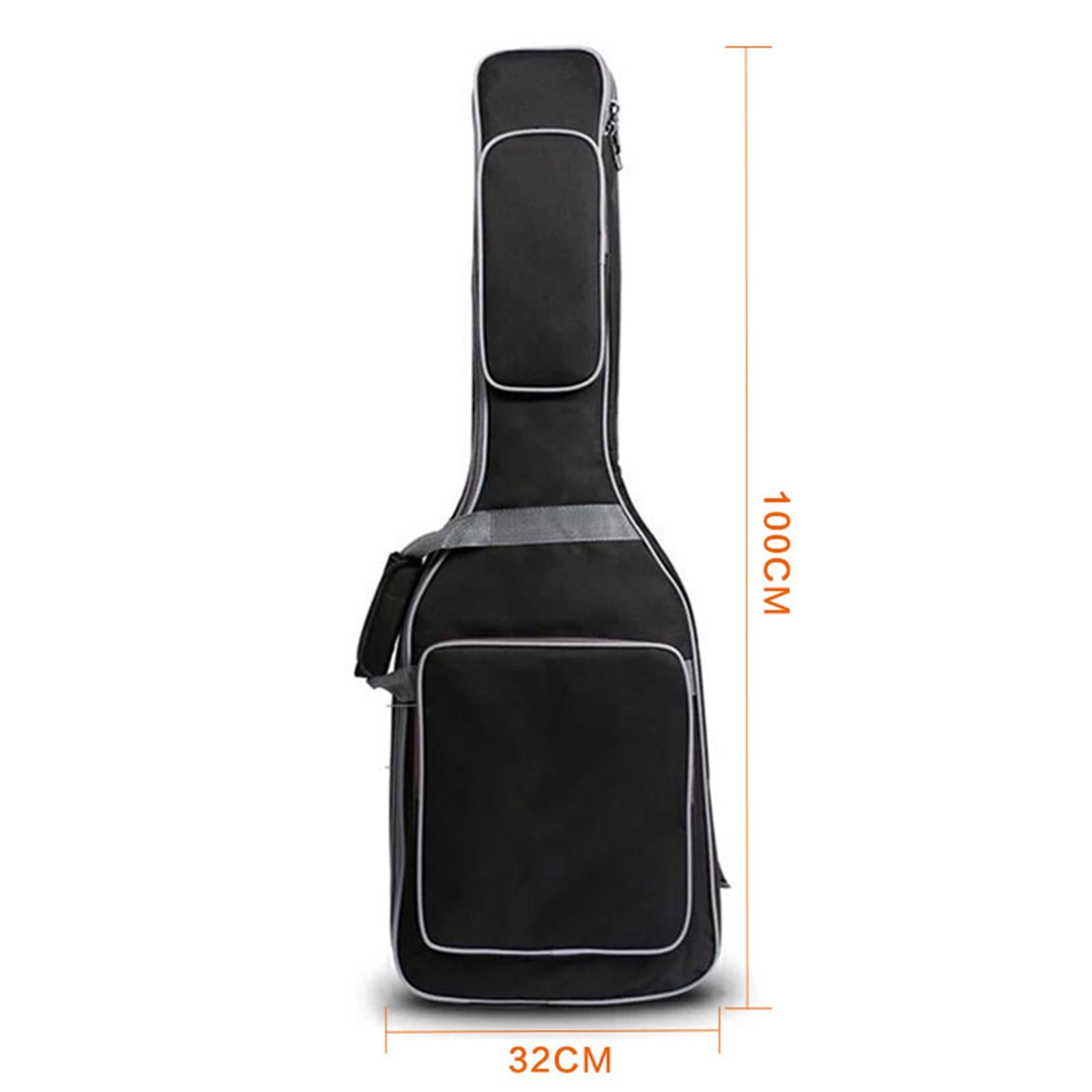 Electric Bass Guitar Bag Portable Guitar Gig Bag for Cables Capo Music files 100cmx32cm