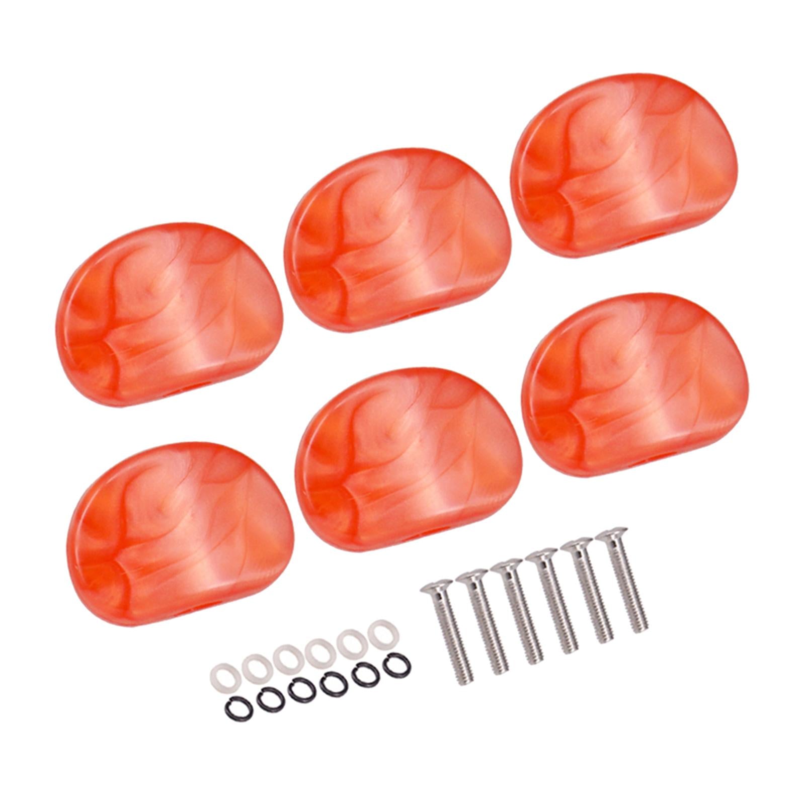 Guitar Tuner Peg Buttons Tuner Buttons for Electric Guitar Replacement Accs Red