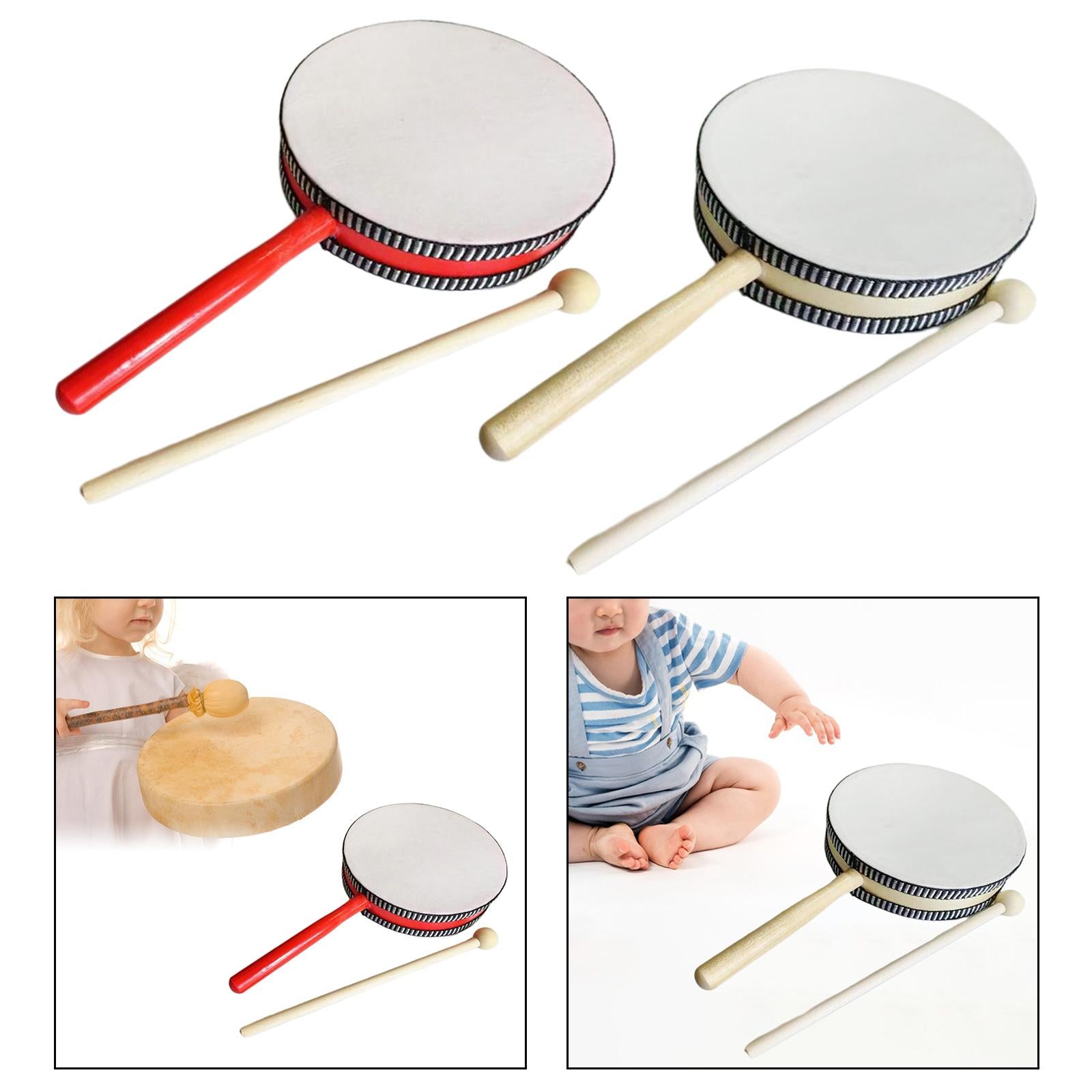 6 inch Kids Drum Percussion Instrument Toys for Home Party Supplies Children red