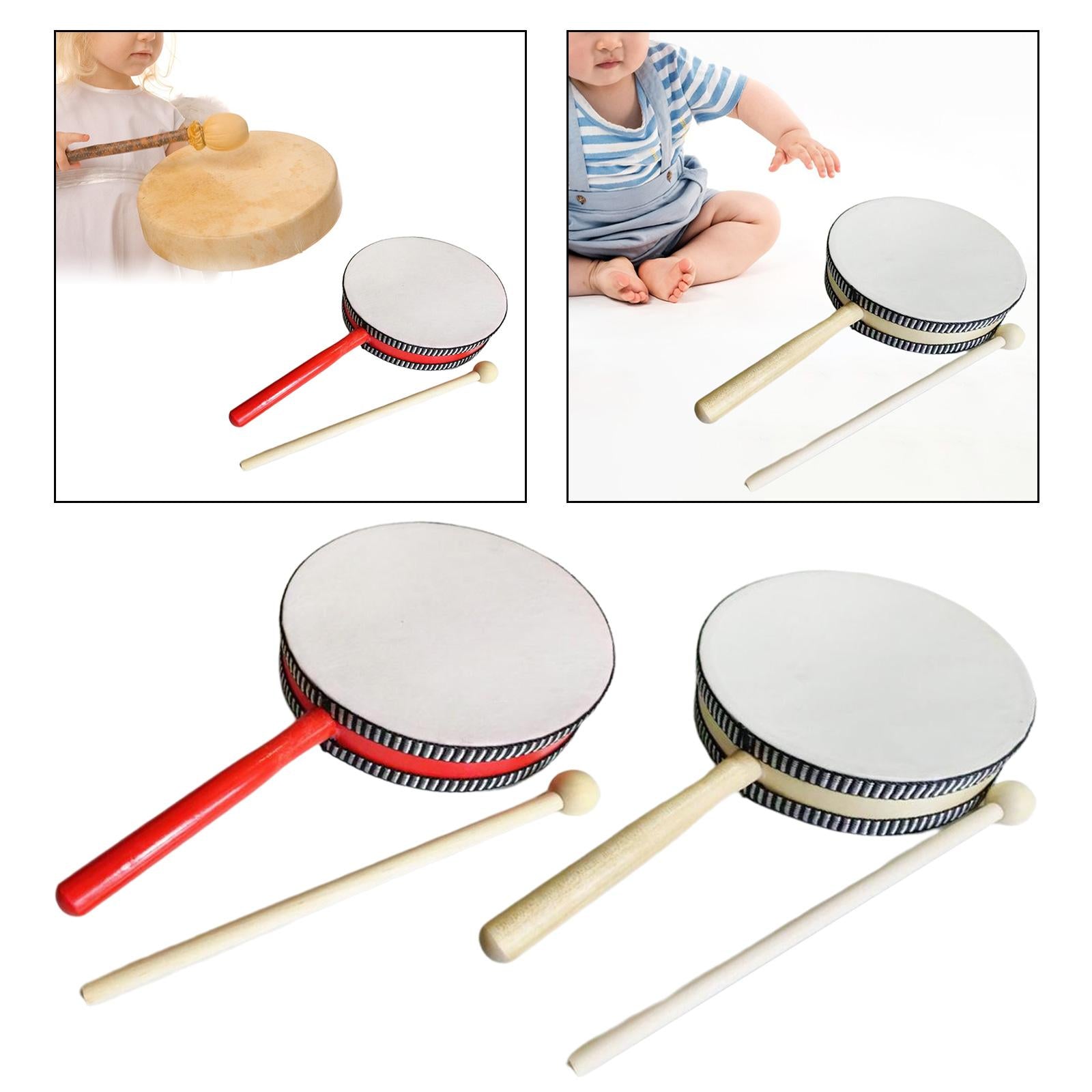 6 inch Kids Drum Percussion Instrument Toys for Home Party Supplies Children red