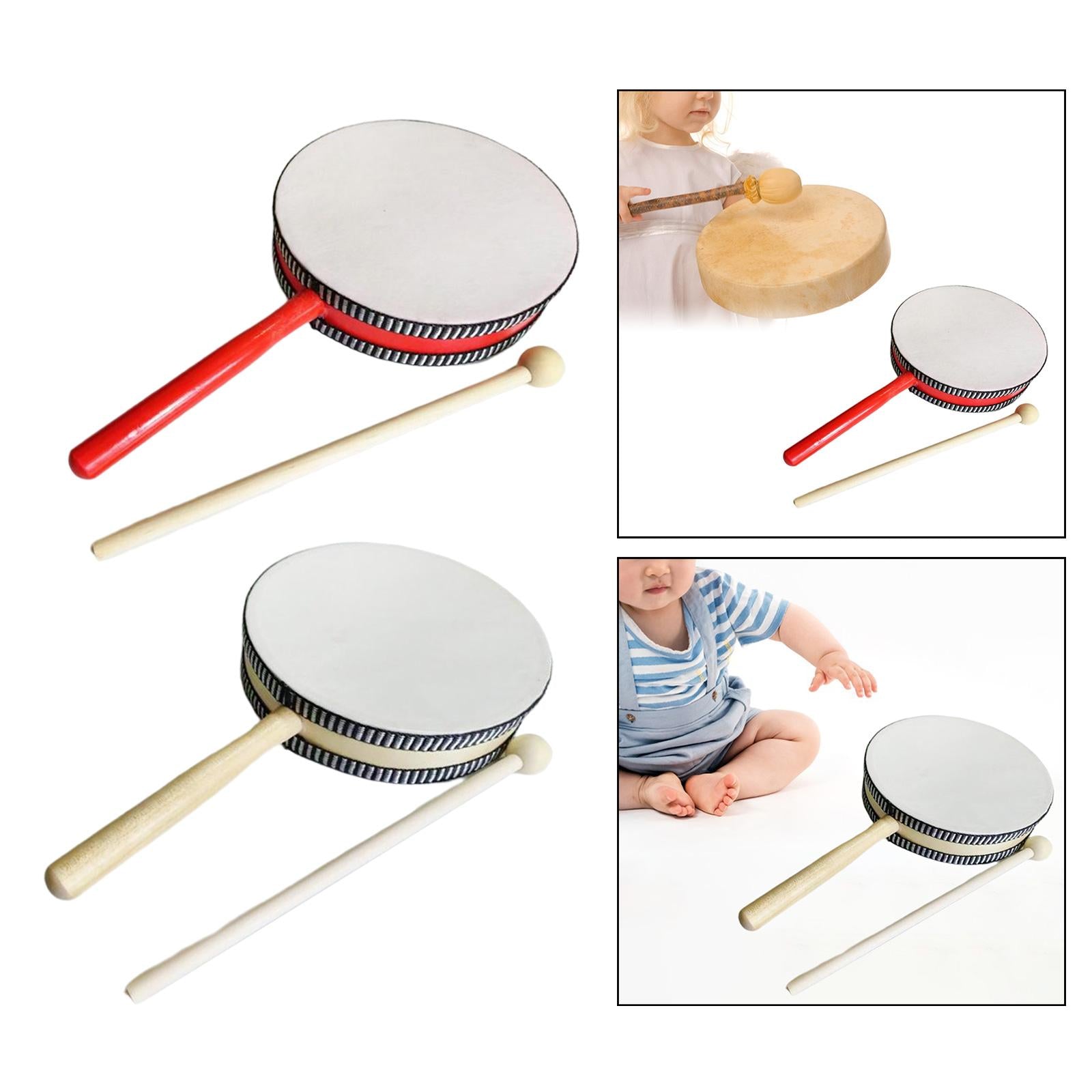 6 inch Kids Drum Percussion Instrument Toys for Home Party Supplies Children red