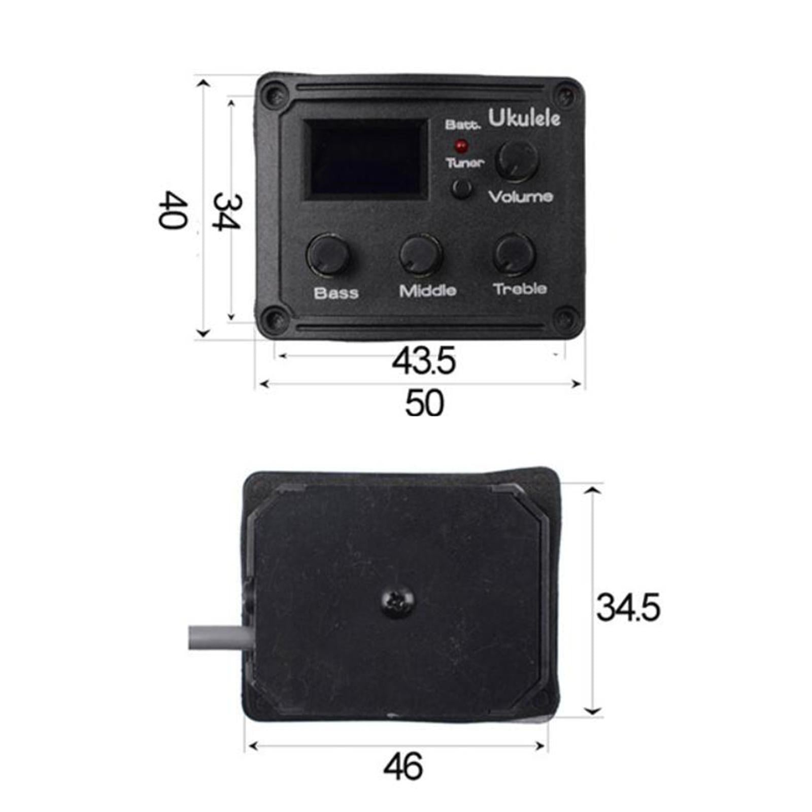 EQ Equalizer Tuner System Ukulele for 3 Band Musical Instrument Replacements