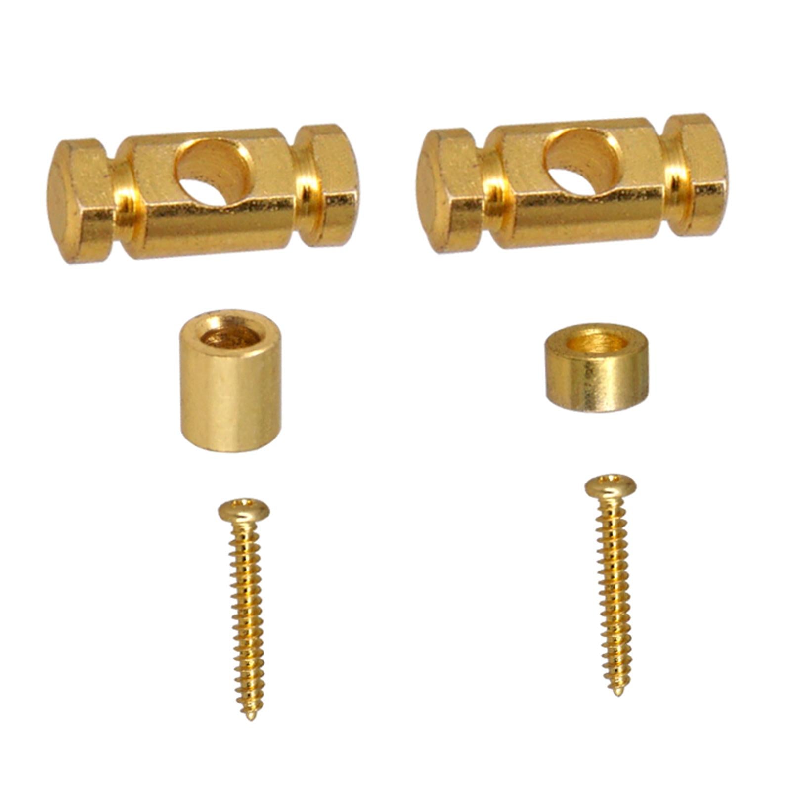 2 Pieces Roller String Guides Guitar Roller String Tree for Classical Guitar Gold