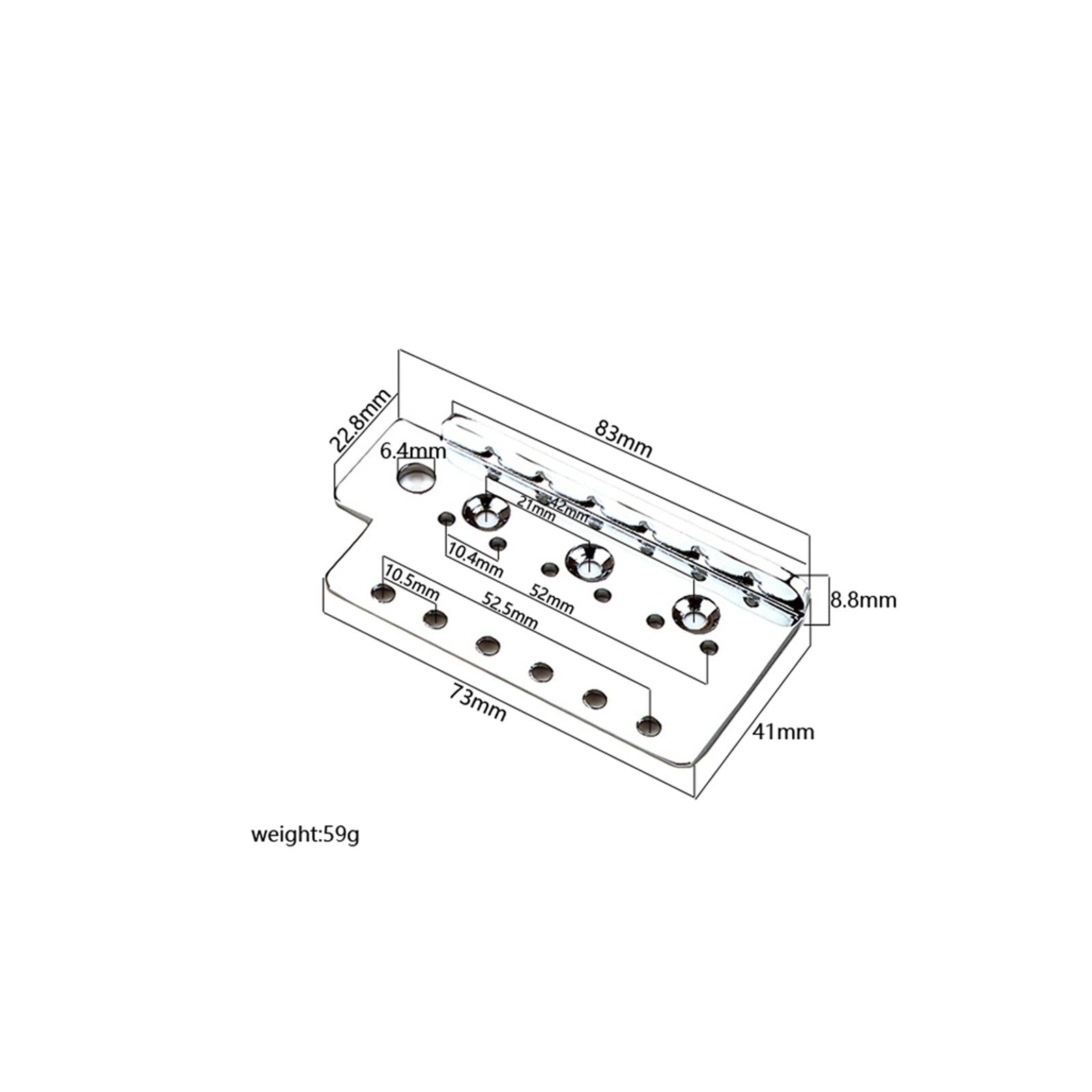 6 String Tremolo Bridge Plate Professional for Classical Guitar Ukulele Bass