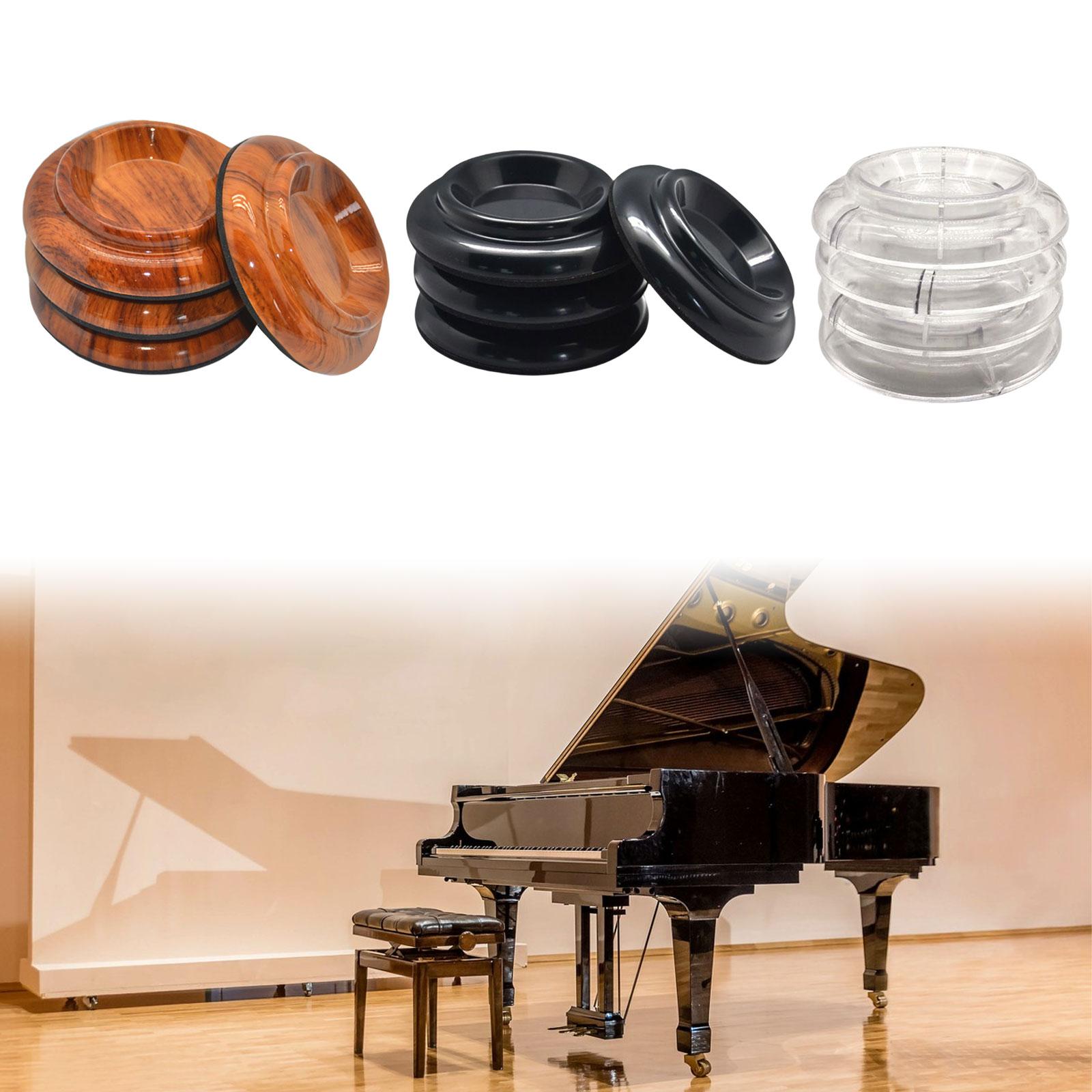 4Pcs Piano Caster Cups Protection Floor Anti Noise Foot Pad for Grand Pianos Wooden