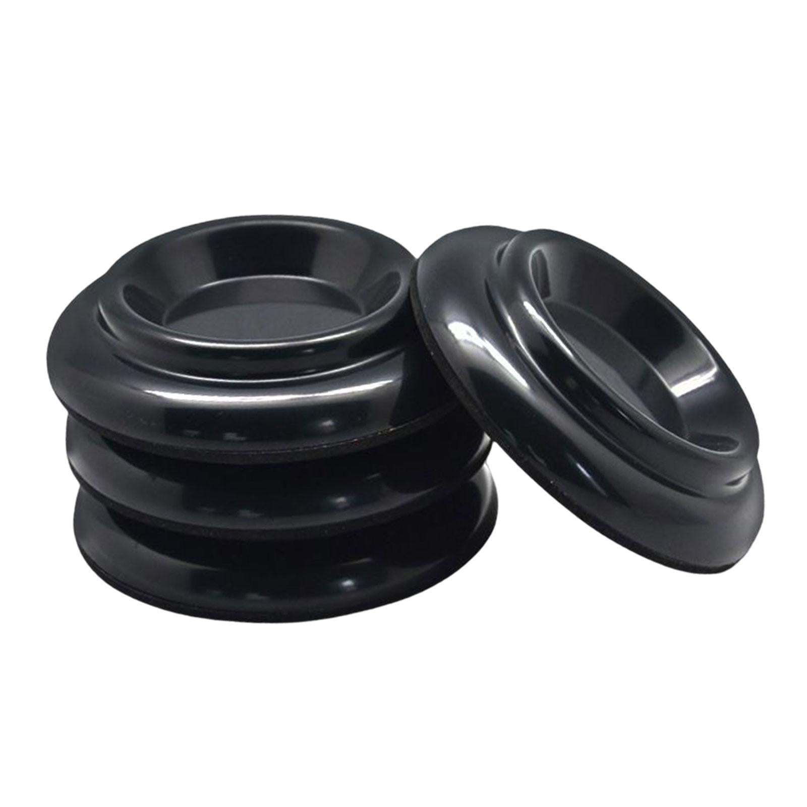 4Pcs Piano Caster Cups Protection Floor Anti Noise Foot Pad for Grand Pianos Black