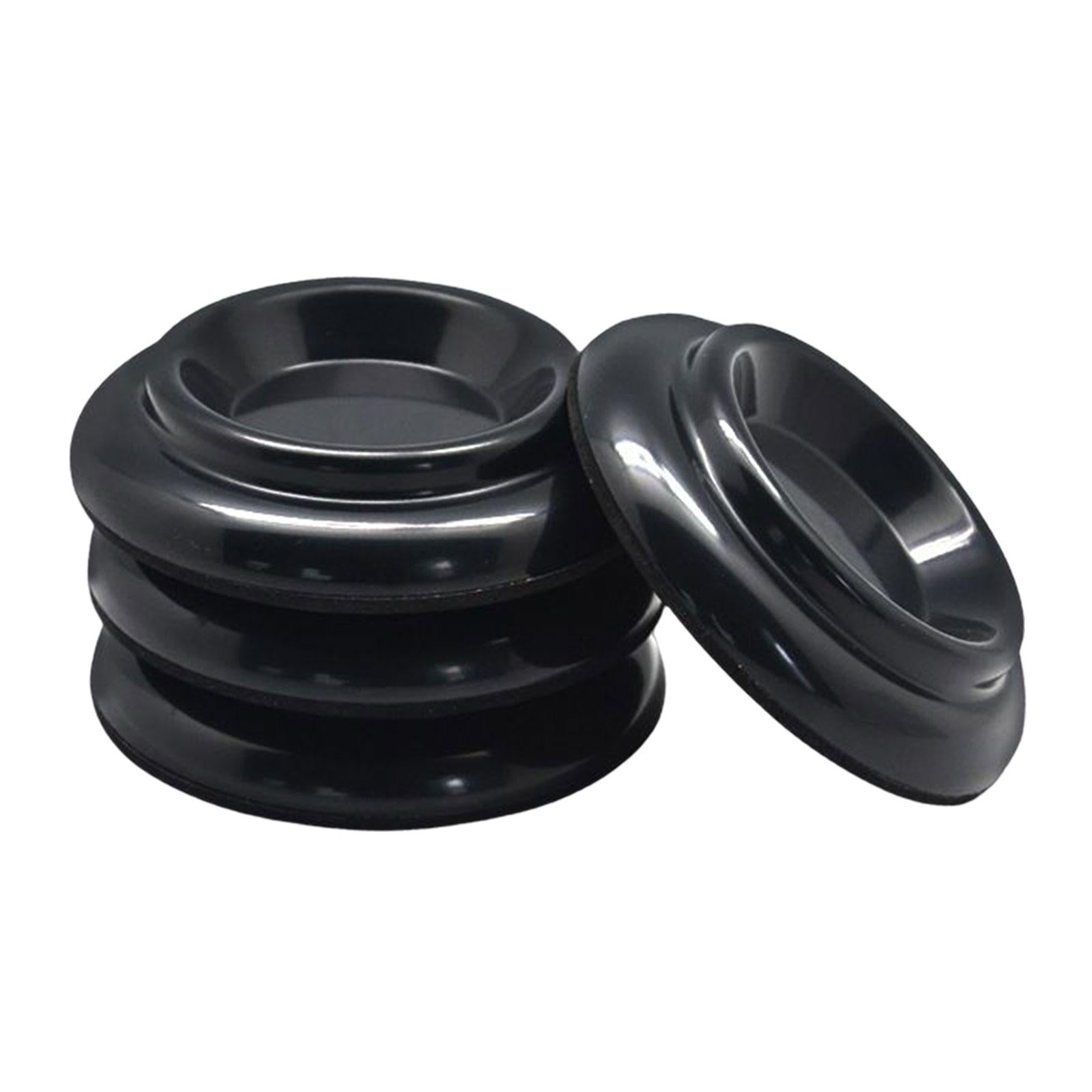 4Pcs Piano Caster Cups Protection Floor Anti Noise Foot Pad for Grand Pianos Black