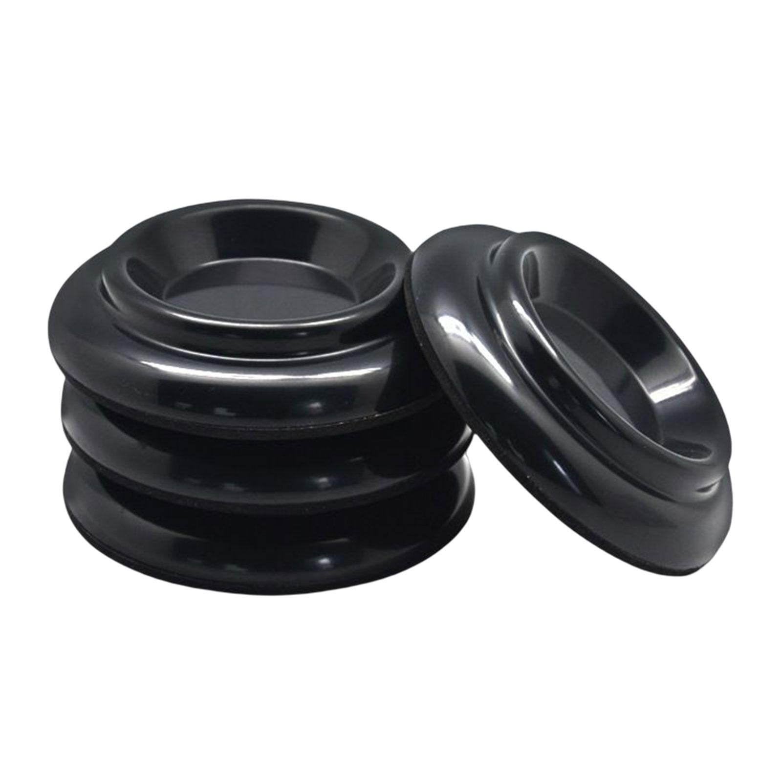 4Pcs Piano Caster Cups Protection Floor Anti Noise Foot Pad for Grand Pianos Black