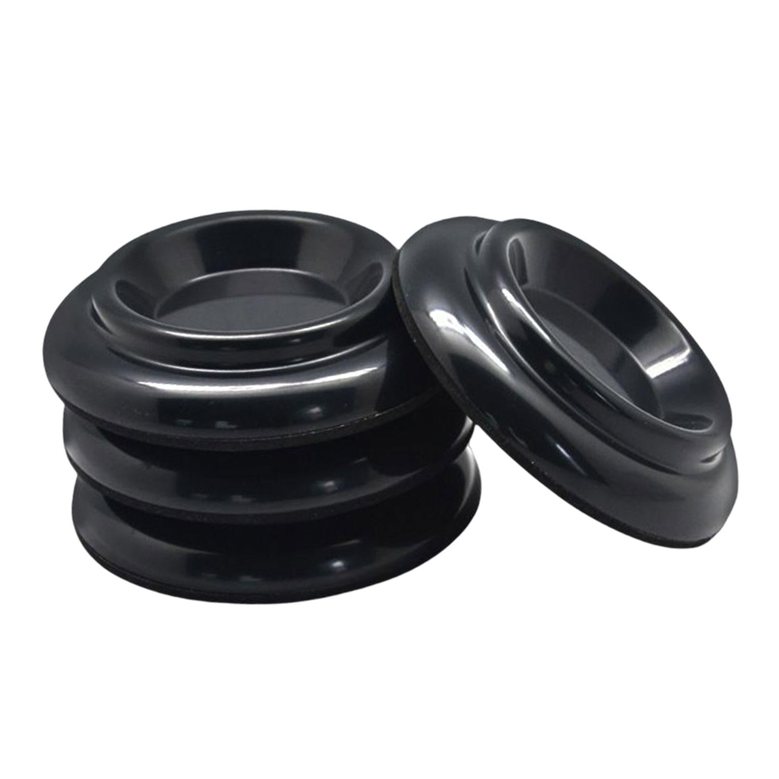 4Pcs Piano Caster Cups Protection Floor Anti Noise Foot Pad for Grand Pianos Black