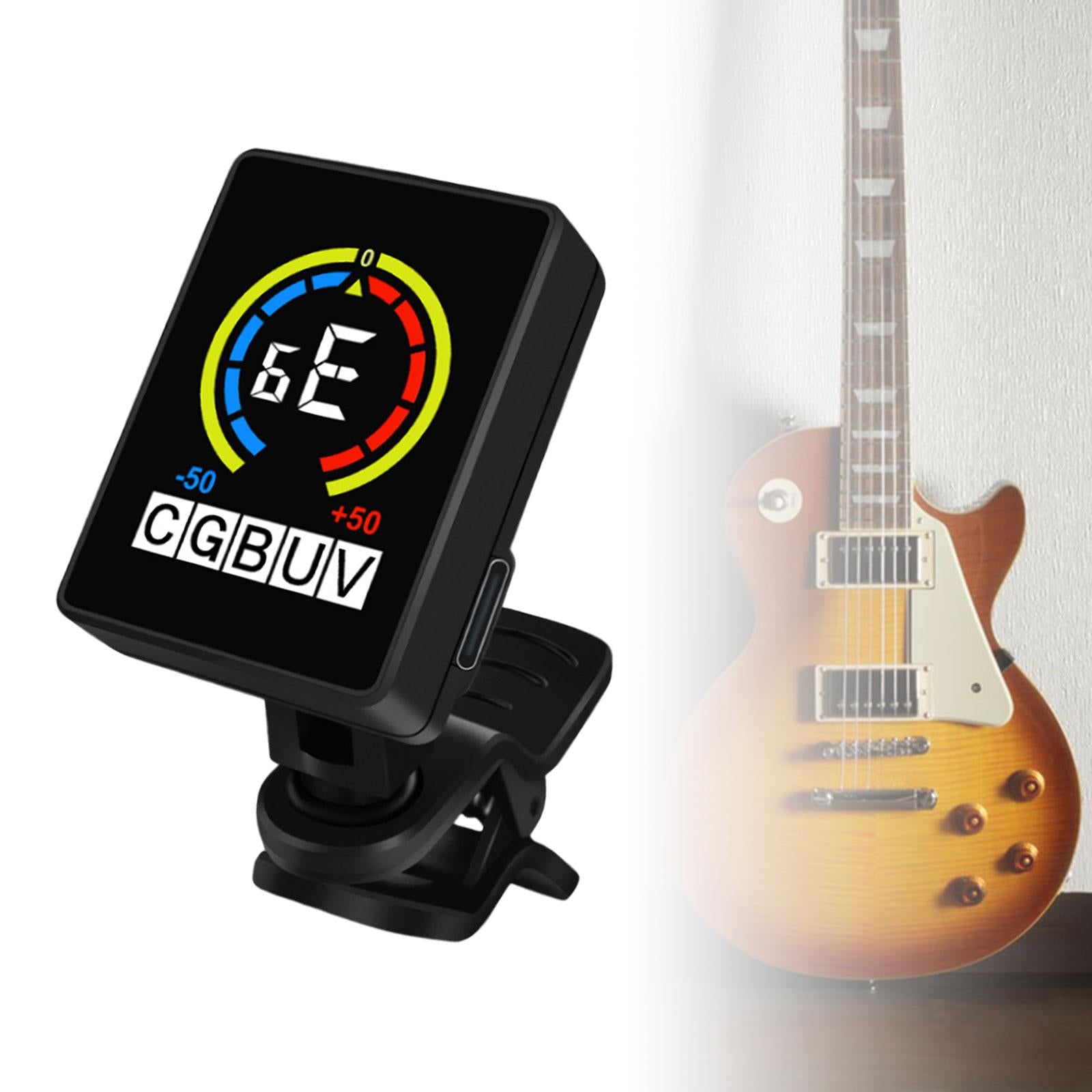 Guitar Tuner Clip on Acoustics Calibration Tuner for Bass Guitar Accessories