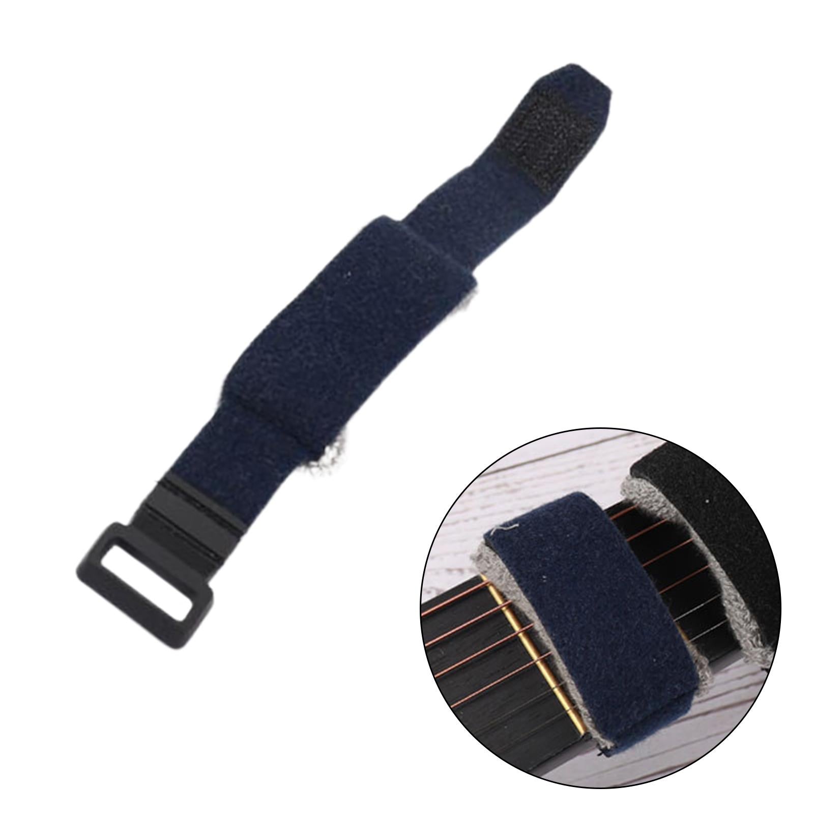 Bass Guitar Fretwrapes Mute Fretboard Bass Strap Guitar String Mute Dampener blue