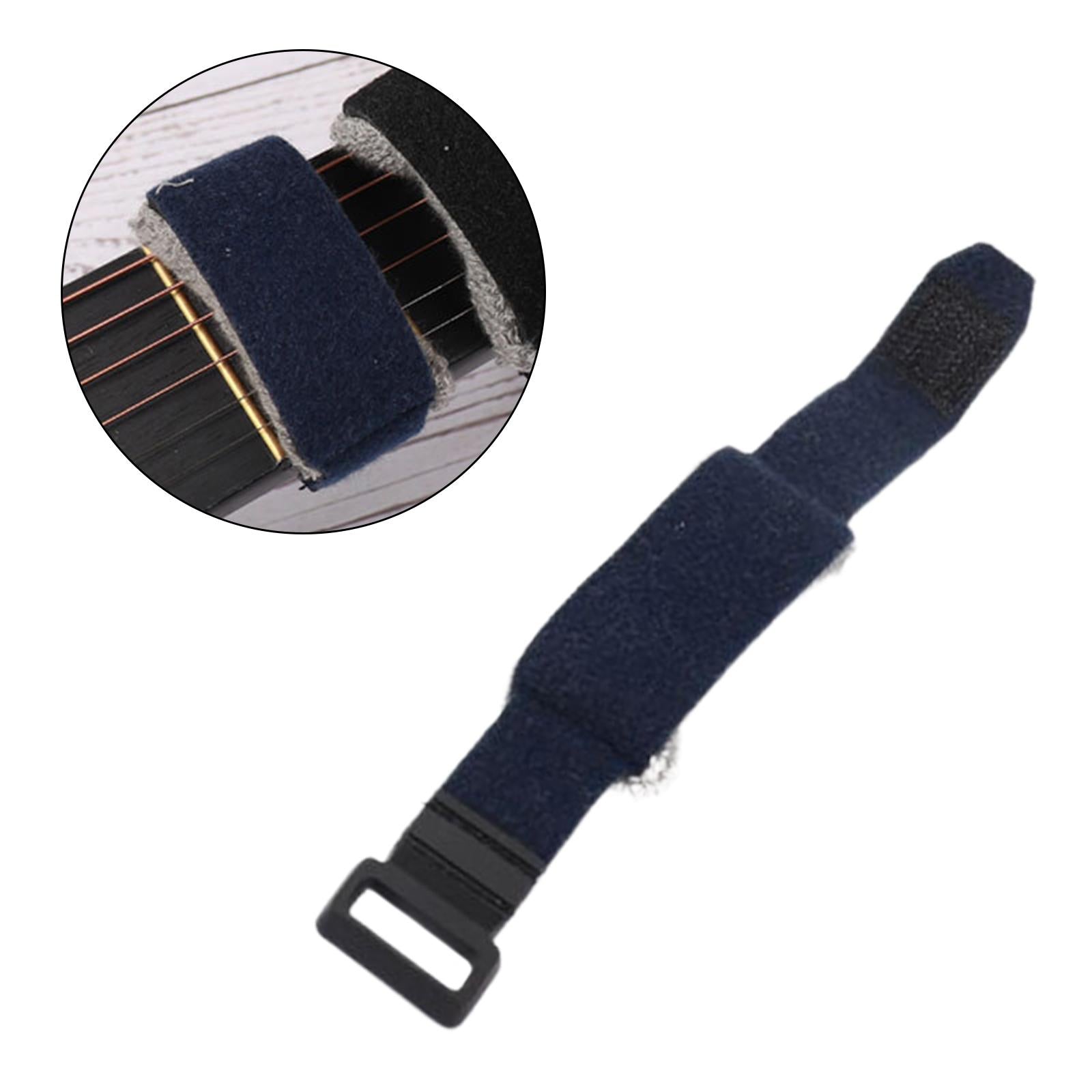 Bass Guitar Fretwrapes Mute Fretboard Bass Strap Guitar String Mute Dampener blue